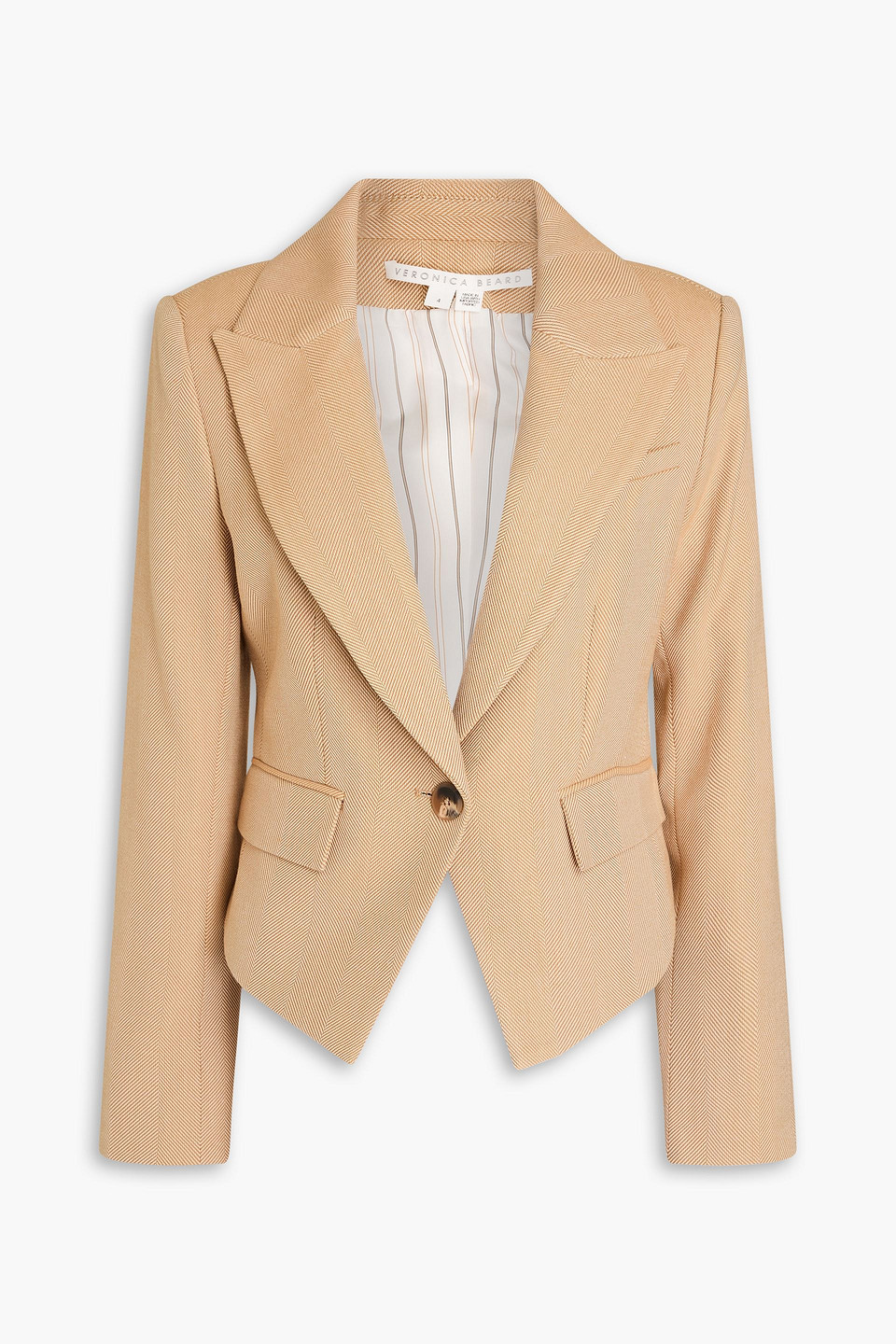 Veronica Beard - Hosanna cropped twill blazer - Neutral - US 6