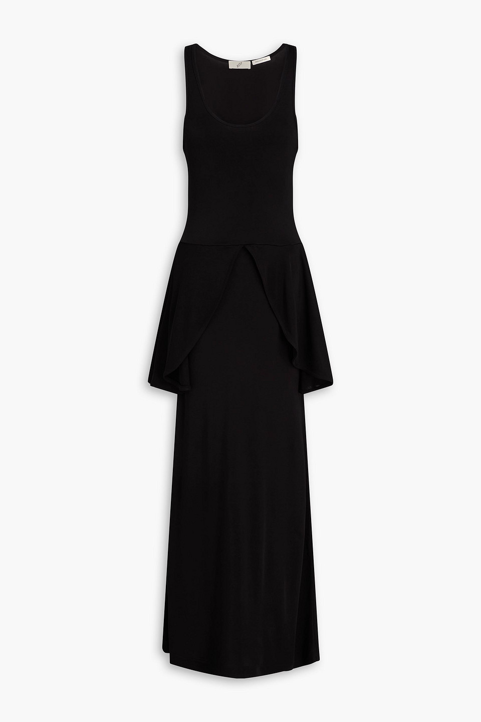 Bite Studios Petal Jersey Peplum Maxi Dress In Black