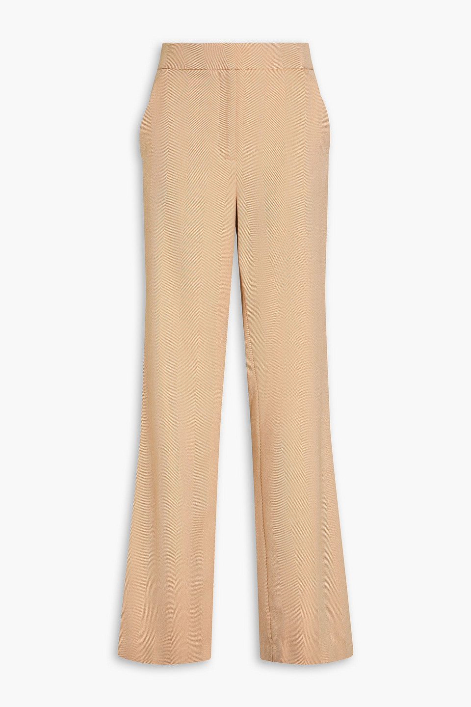 Veronica Beard Tonelli Twill Wide-leg Pants In Sand