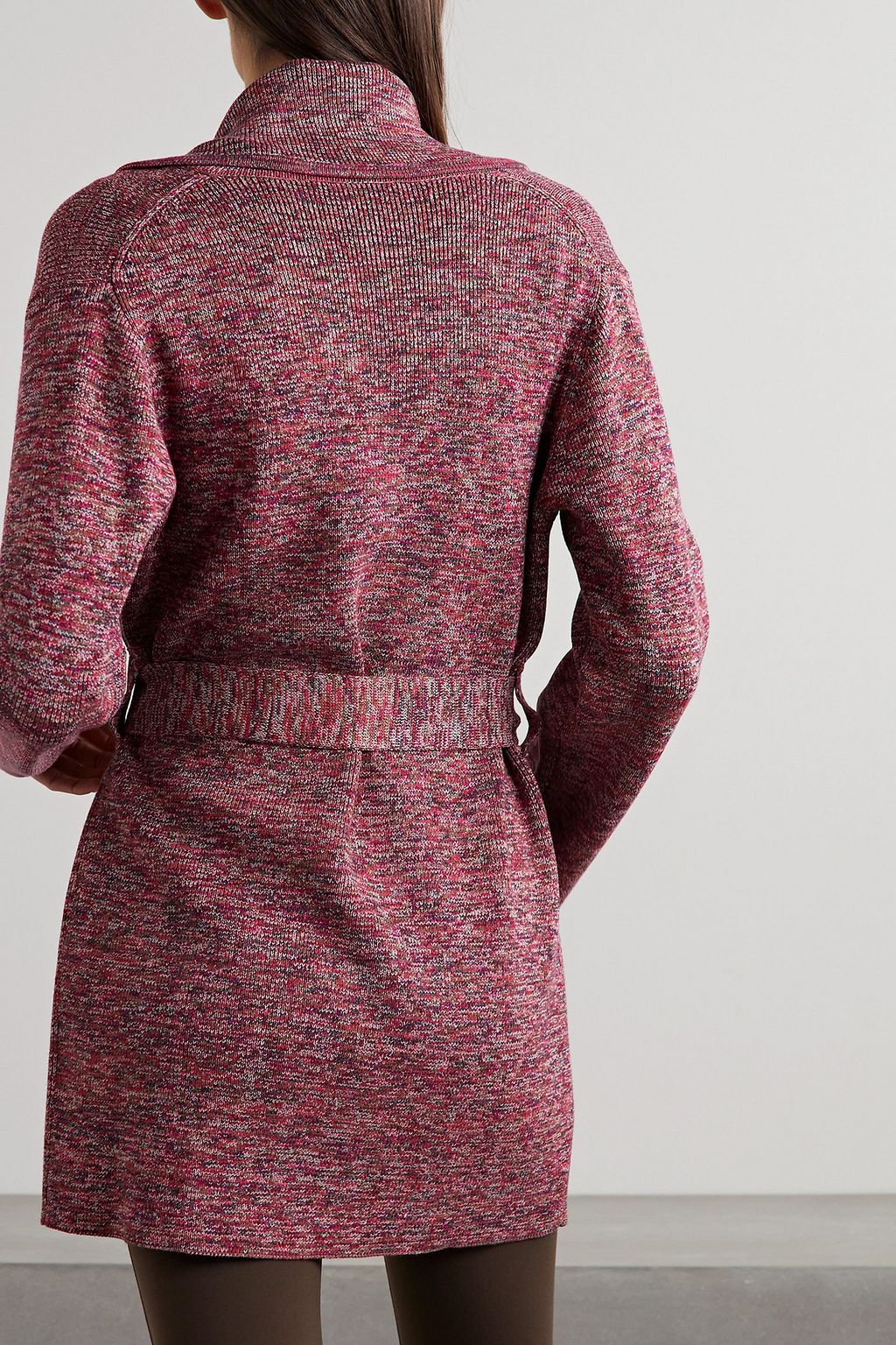 LIVE THE PROCESS Belted knitted cardigan