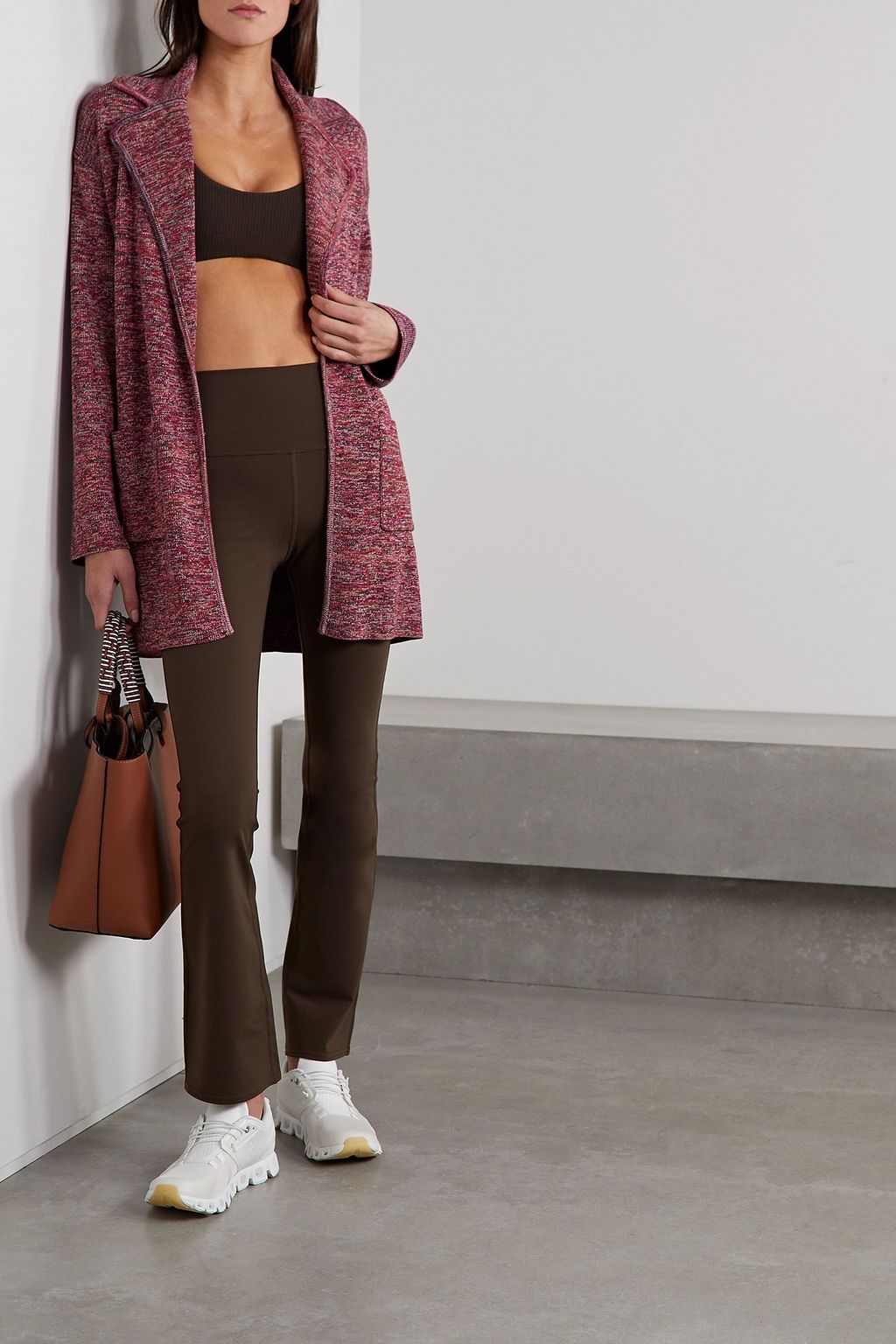 LIVE THE PROCESS Belted knitted cardigan