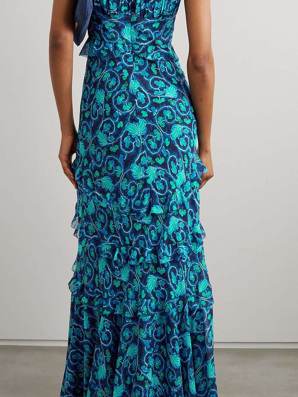 chandra floral-print silk maxi dress