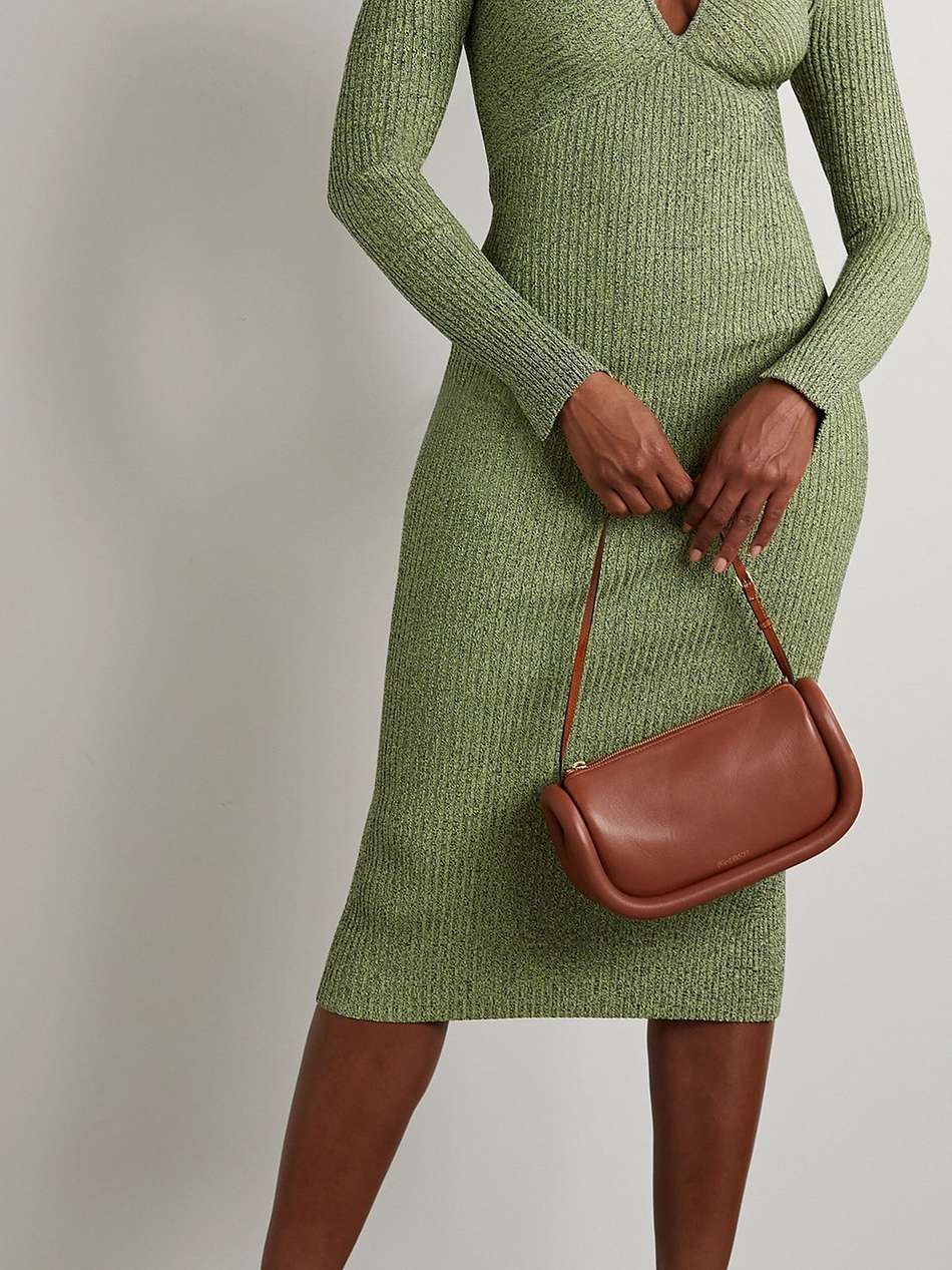 elijah cutout ribbed-knit midi dress