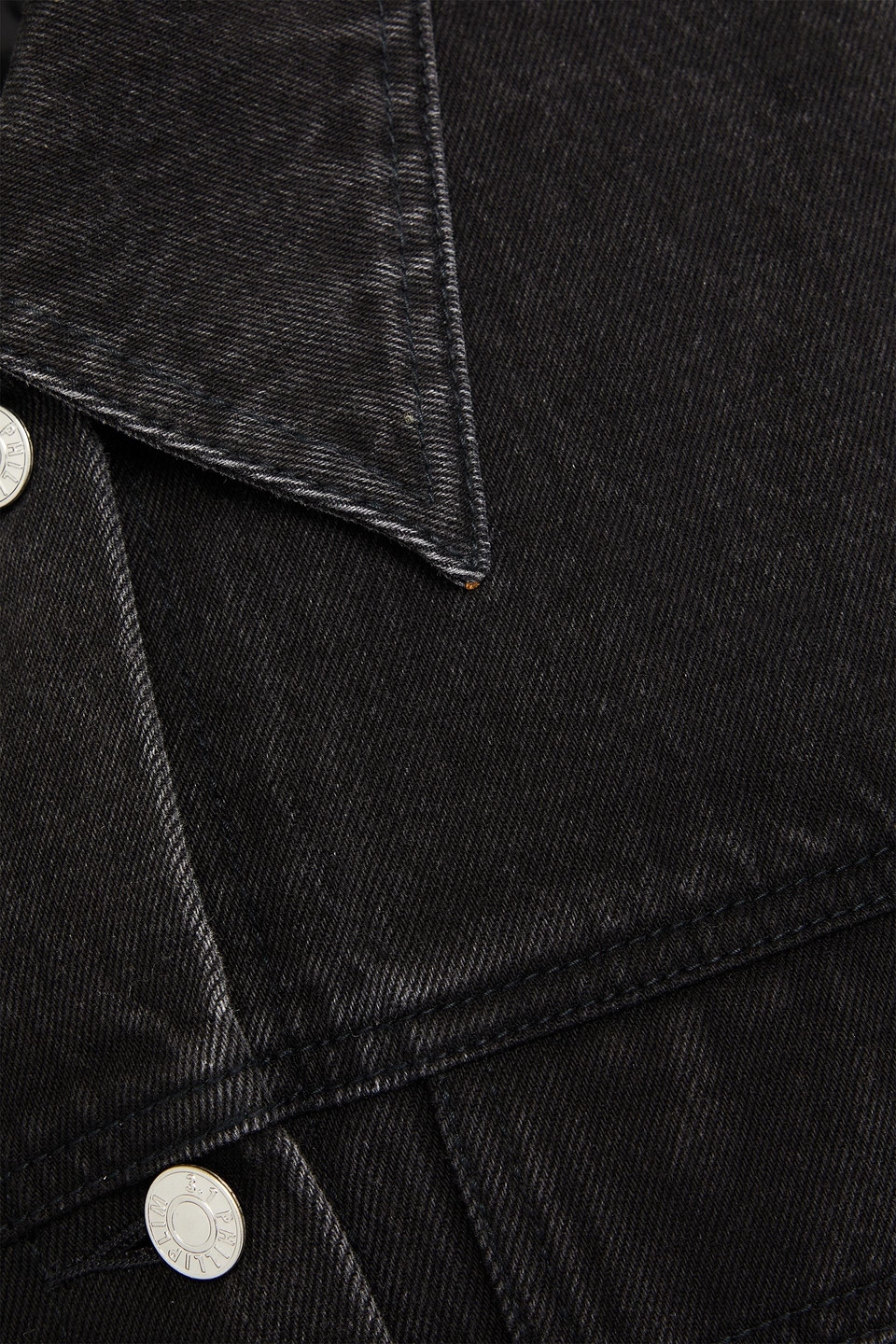 3.1 Phillip Lim Eyelet-embellished Belted Denim Jacket In Black
