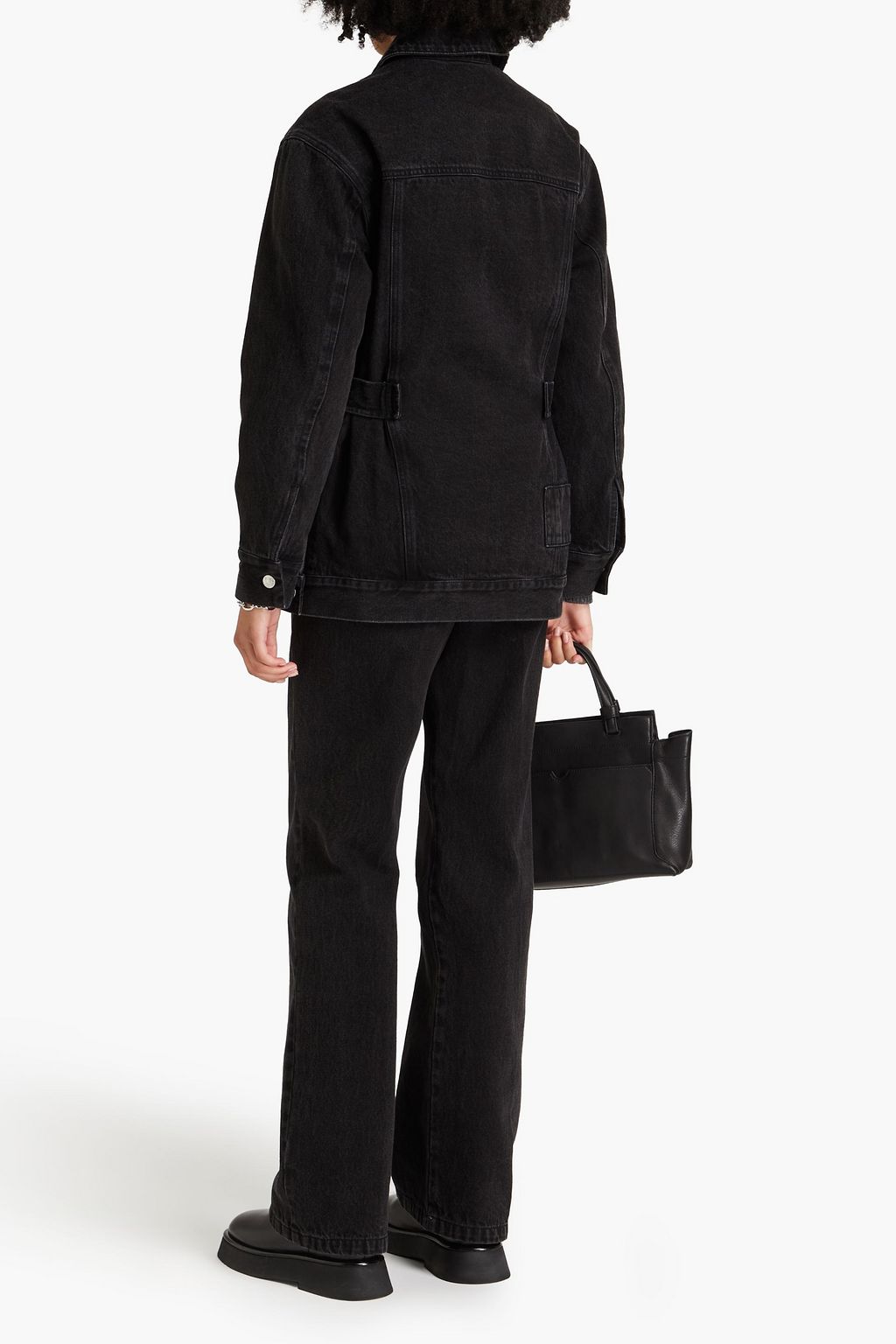 3.1 PHILLIP LIM جاكيت من الدنيم مزينة بحلقات معدنية