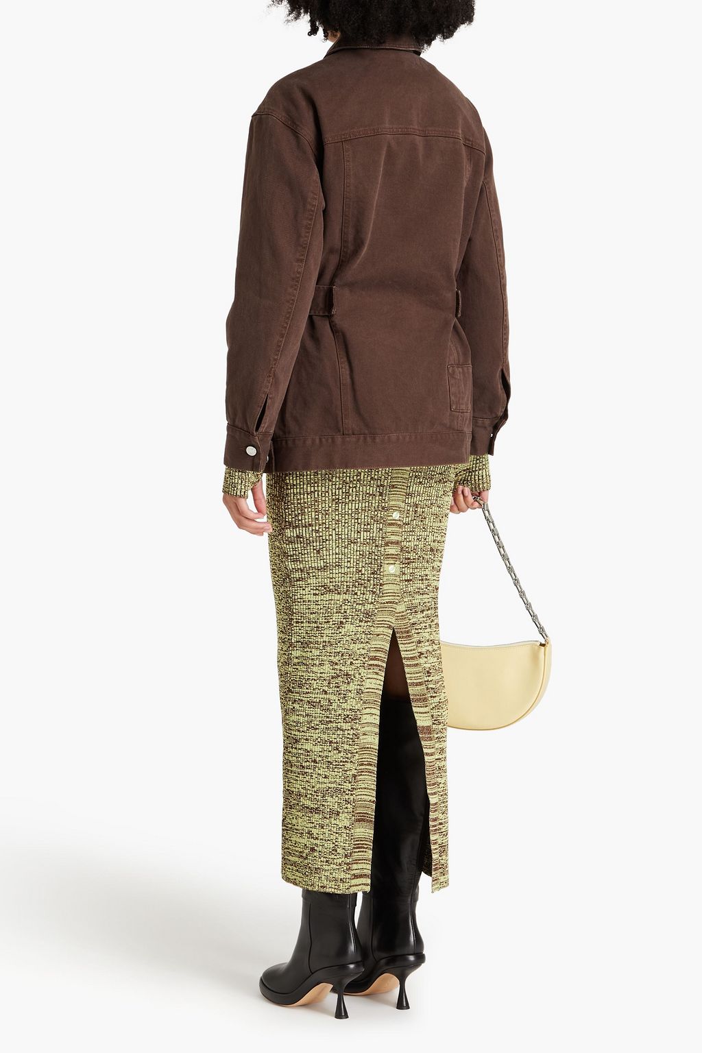 3.1 PHILLIP LIM جاكيت من الدنيم مزينة بحلقات معدنية