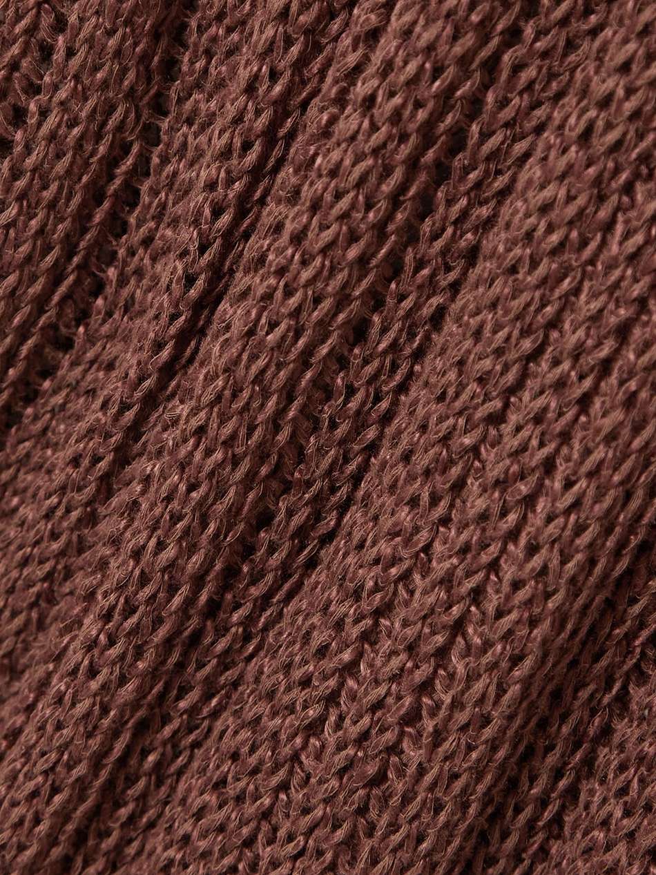 mine open-knit linen and cotton-blend midi dress