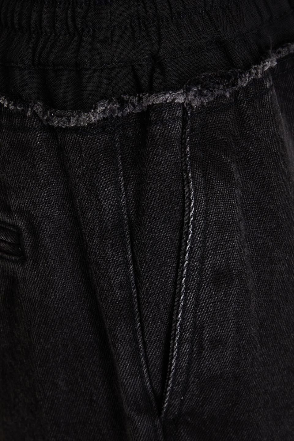 3.1 Phillip Lim Frayed High-rise Straight-leg Jeans In Black