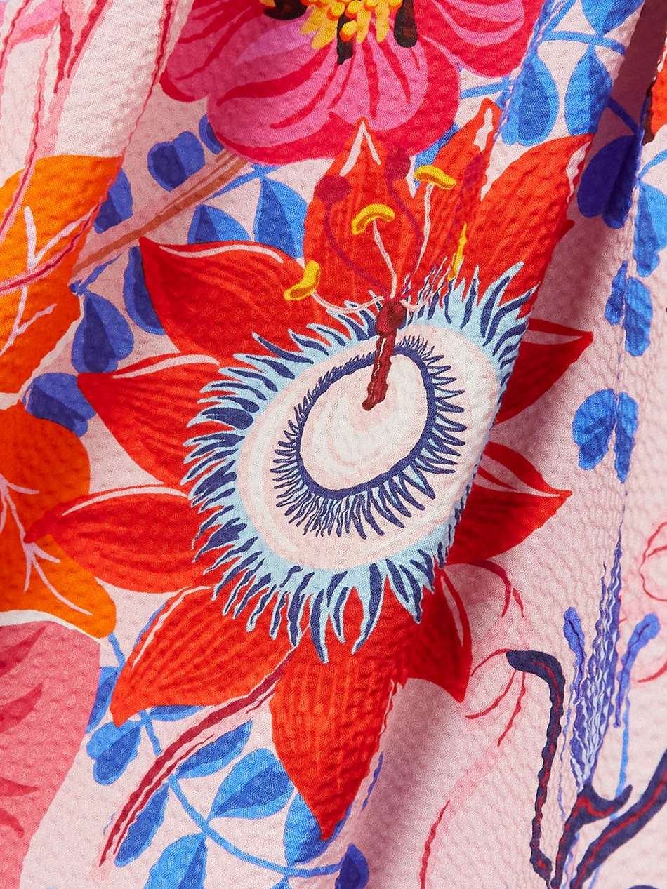 amara open-back floral-print cotton-seersucker maxi dress