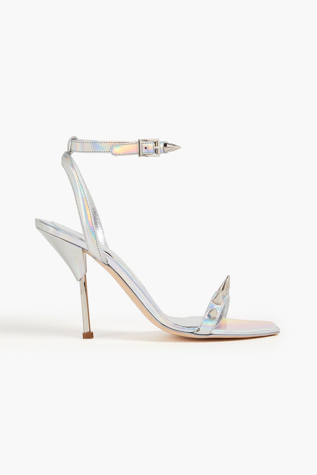 ALEXANDER MCQUEEN レザー サンダル スパイク加工 パール光沢 | THE 