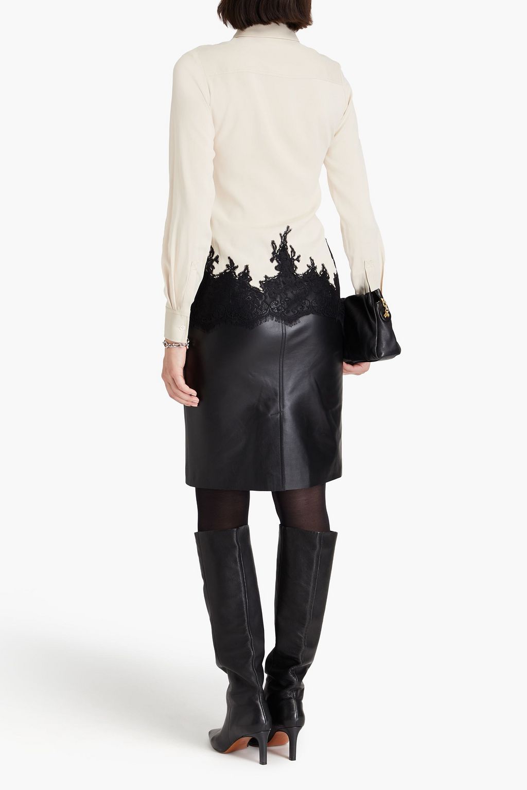 3.1 PHILLIP LIM クレープ シャツ レーストリム