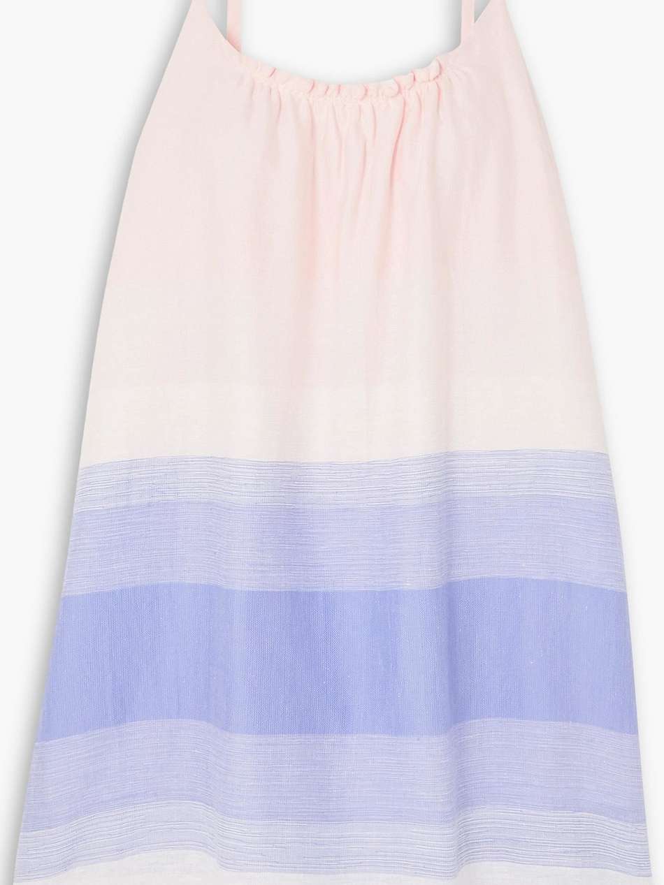 jelba fringed striped cotton mini dress
