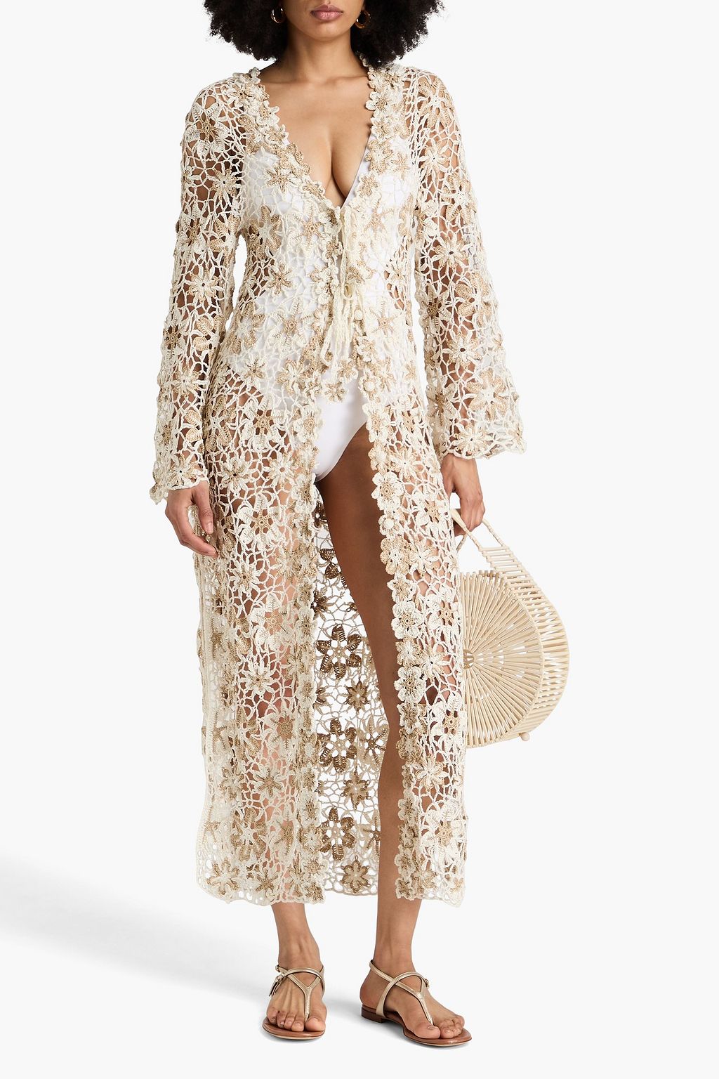 CULT GAIA Ollie crochet-knit coverup