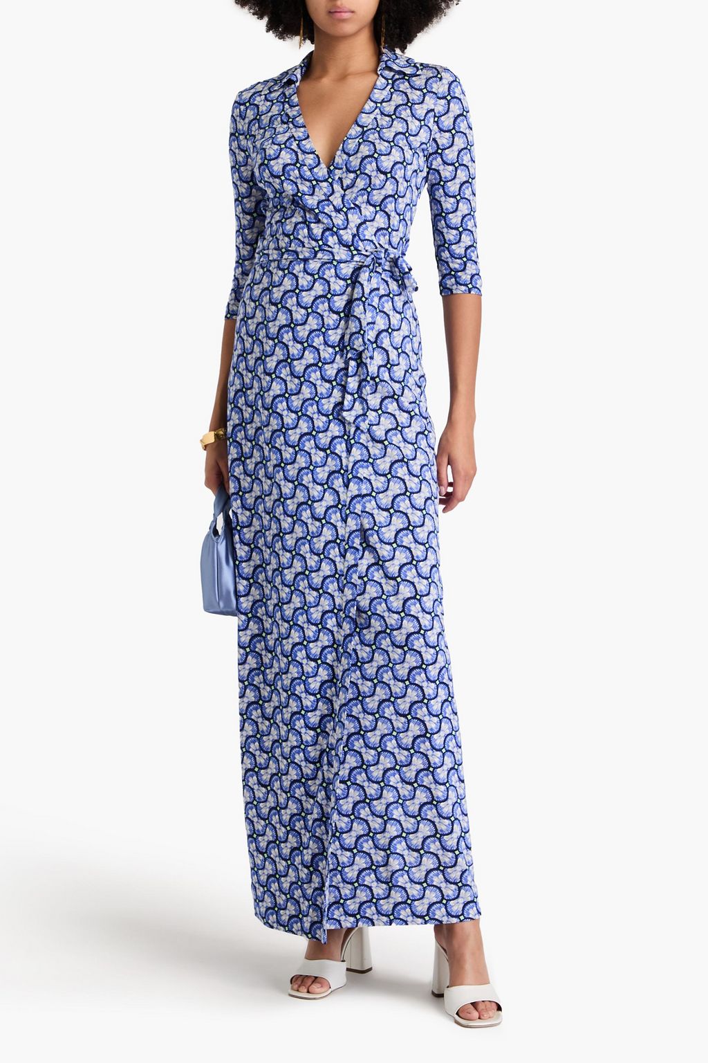 DIANE VON FURSTENBERG Abigail floral-print silk-jersey maxi wrap dress