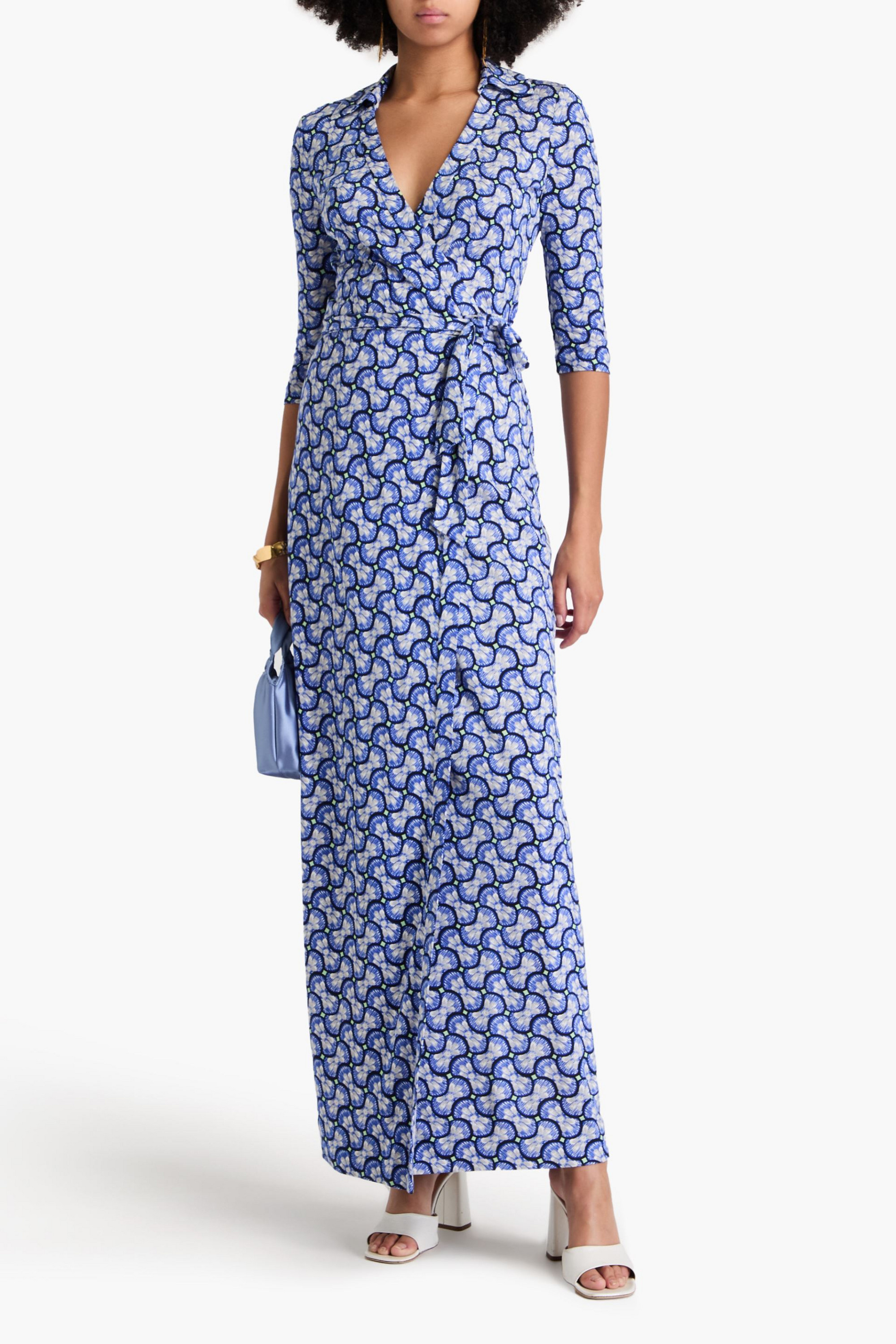 Diane von Furstenberg Abigail floral-print silk-jersey maxi wrap dress