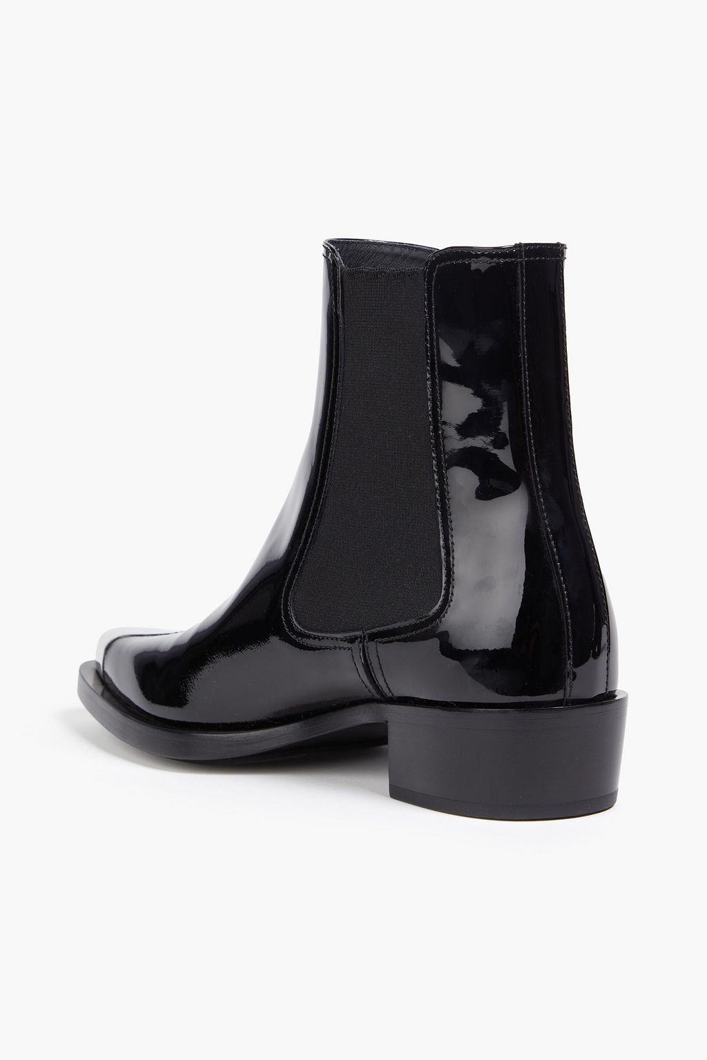 MCQUEEN 페이턴트 가죽 첼시 부츠