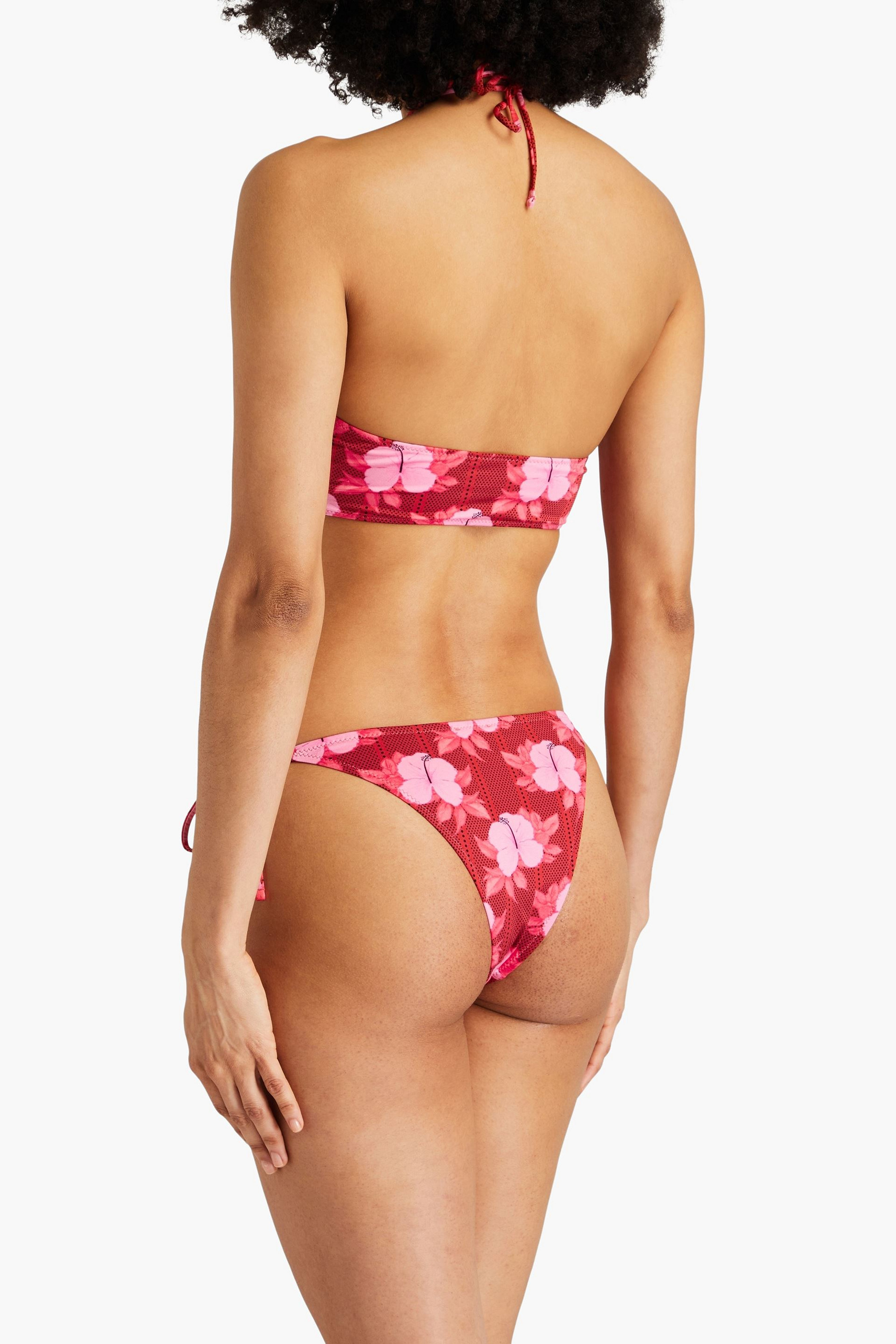FISCH Floral-print halterneck bikini top thumbnail