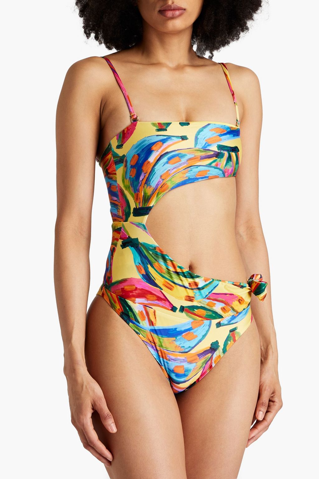FARM RIO Cutout printed swimsuit