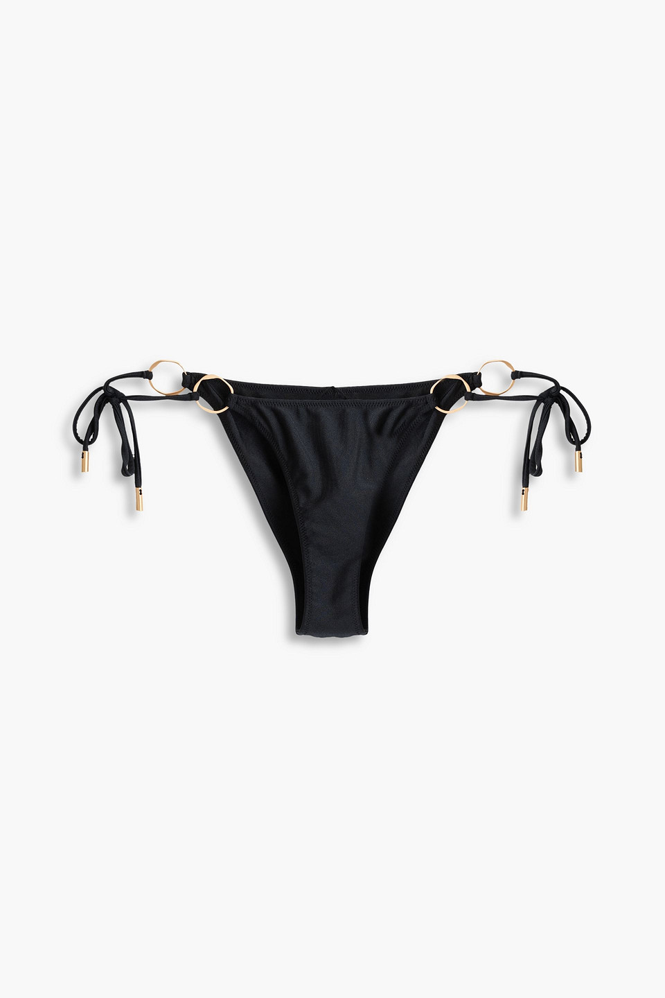 Cult Gaia Yanna Embellished Bikini Bottoms In Black