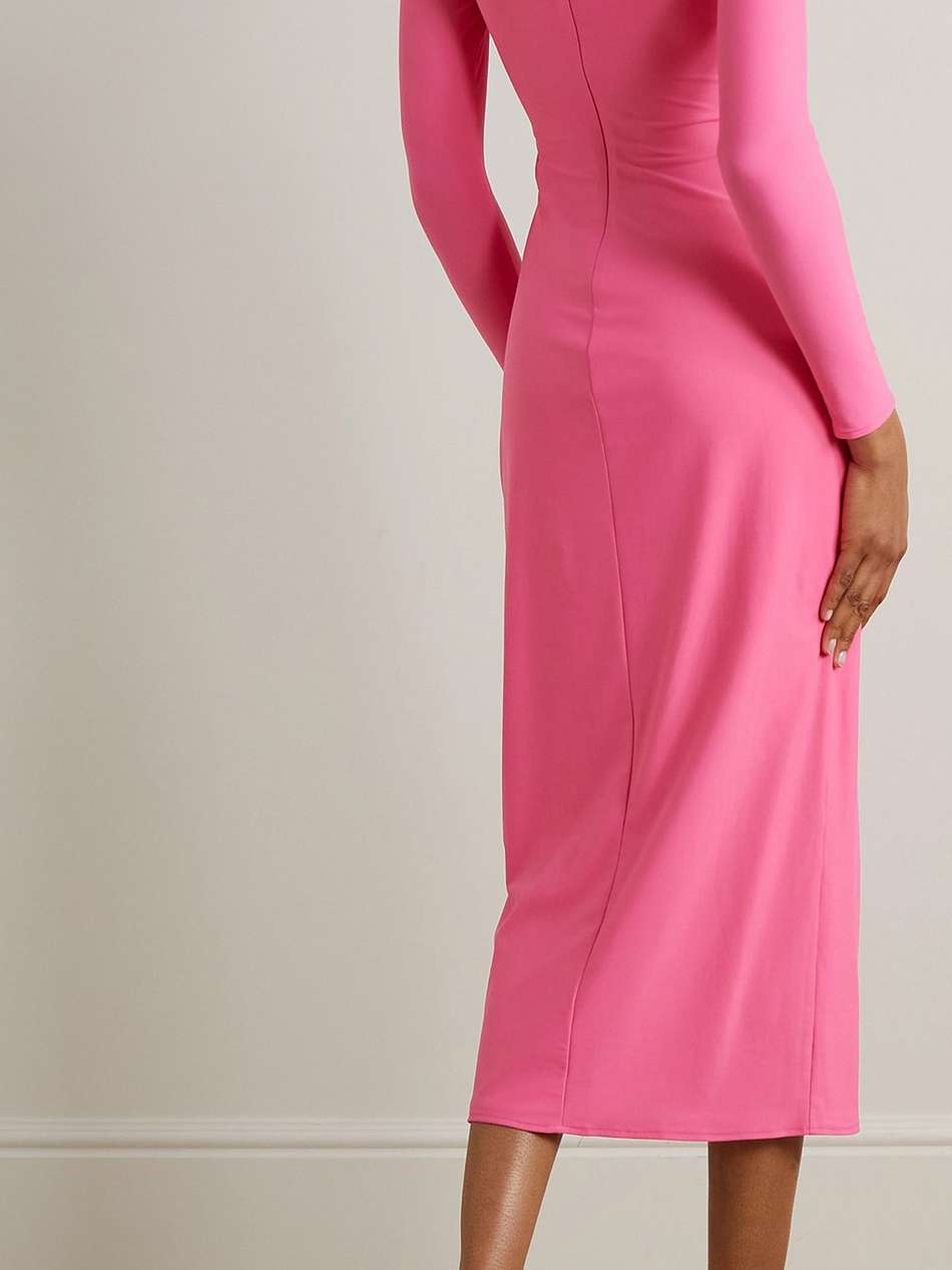 cutout stretch-jersey midi dress