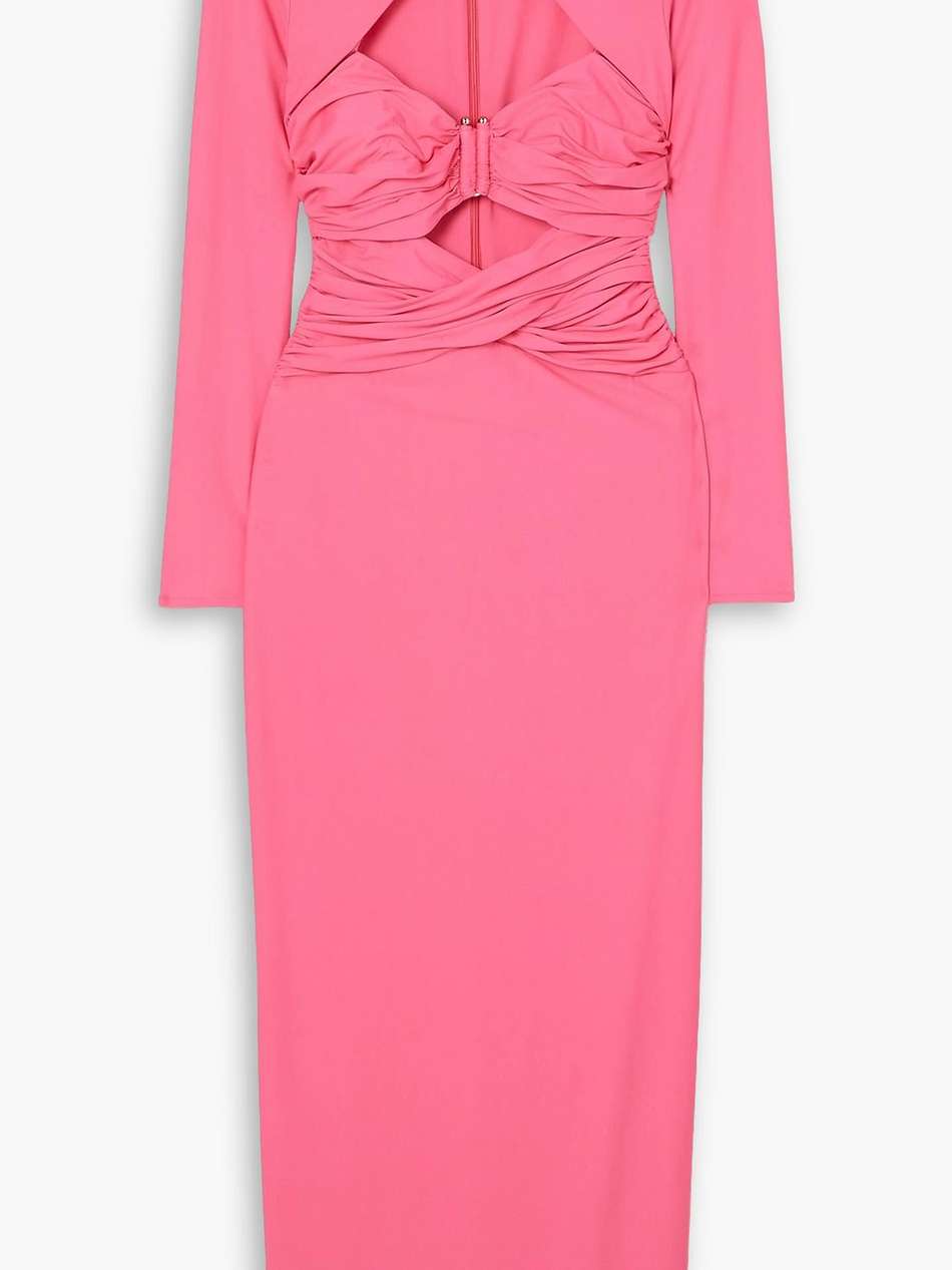 cutout stretch-jersey midi dress