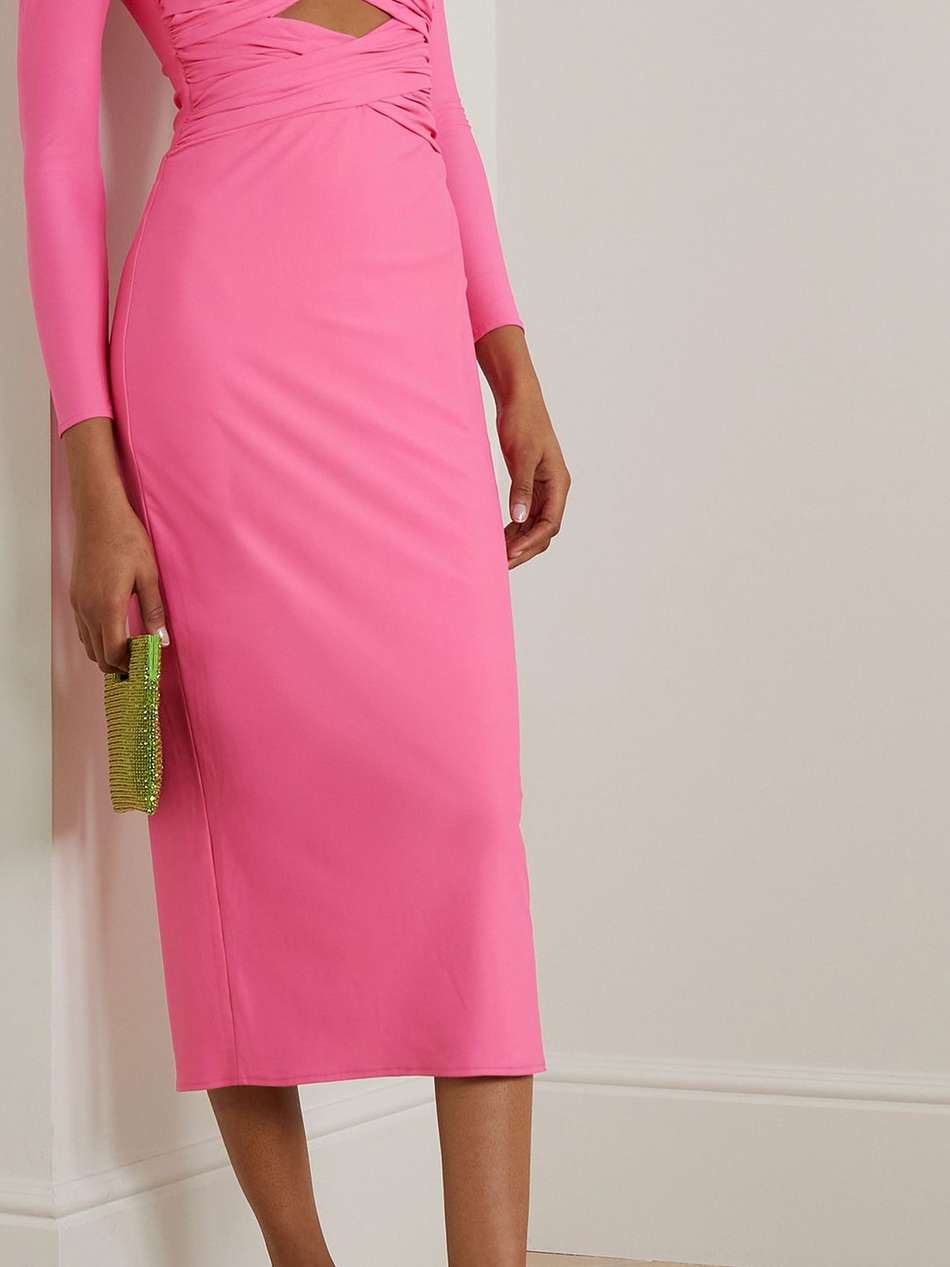 cutout stretch-jersey midi dress