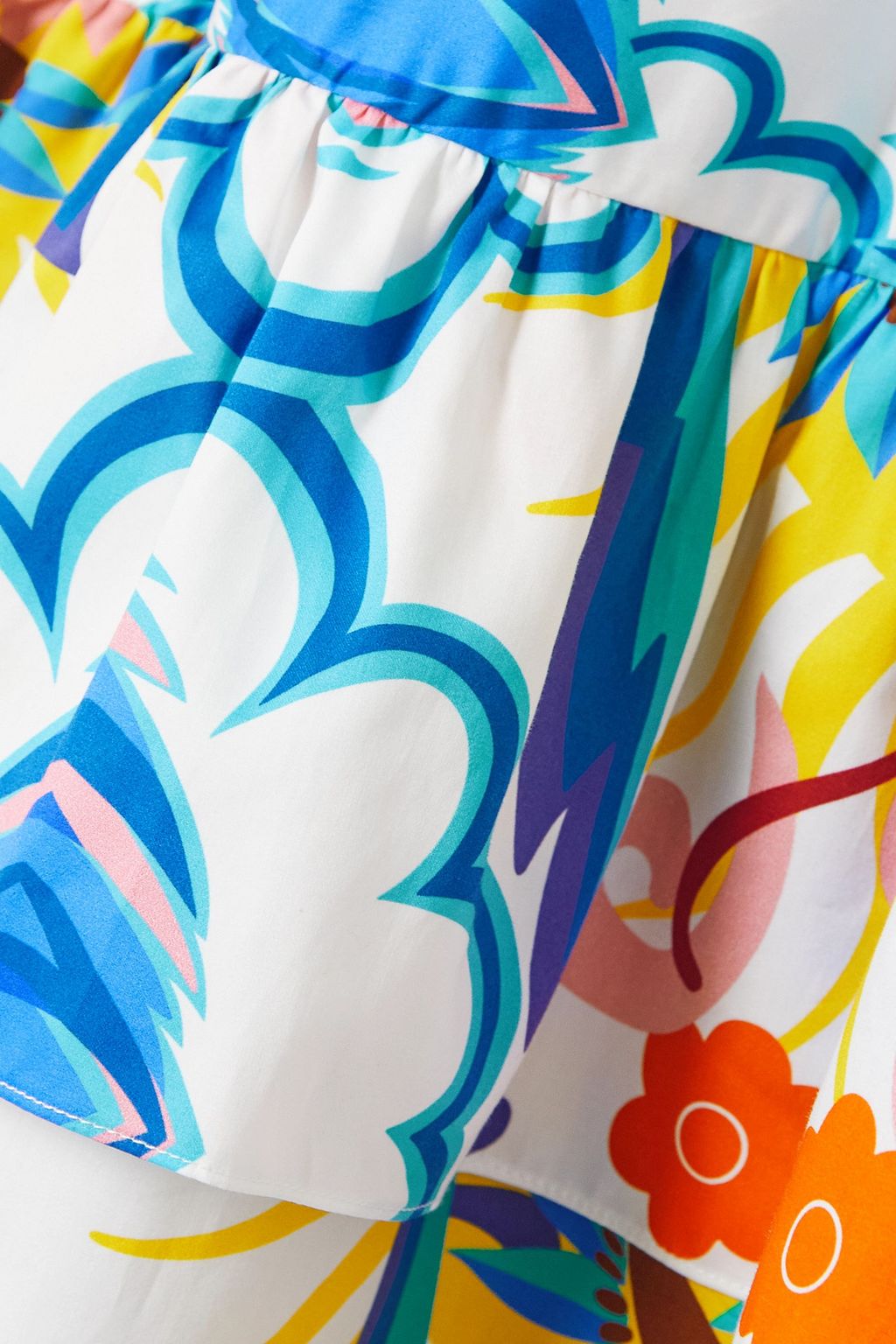 BORGO DE NOR Paulina tiered printed cotton-poplin maxi skirt