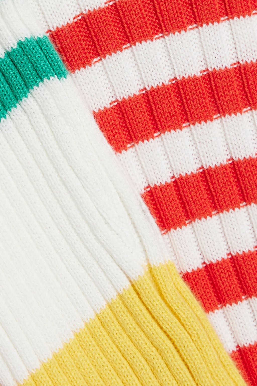 COTTON BY AUTUMN CASHMERE Striped ribbed cotton sweater