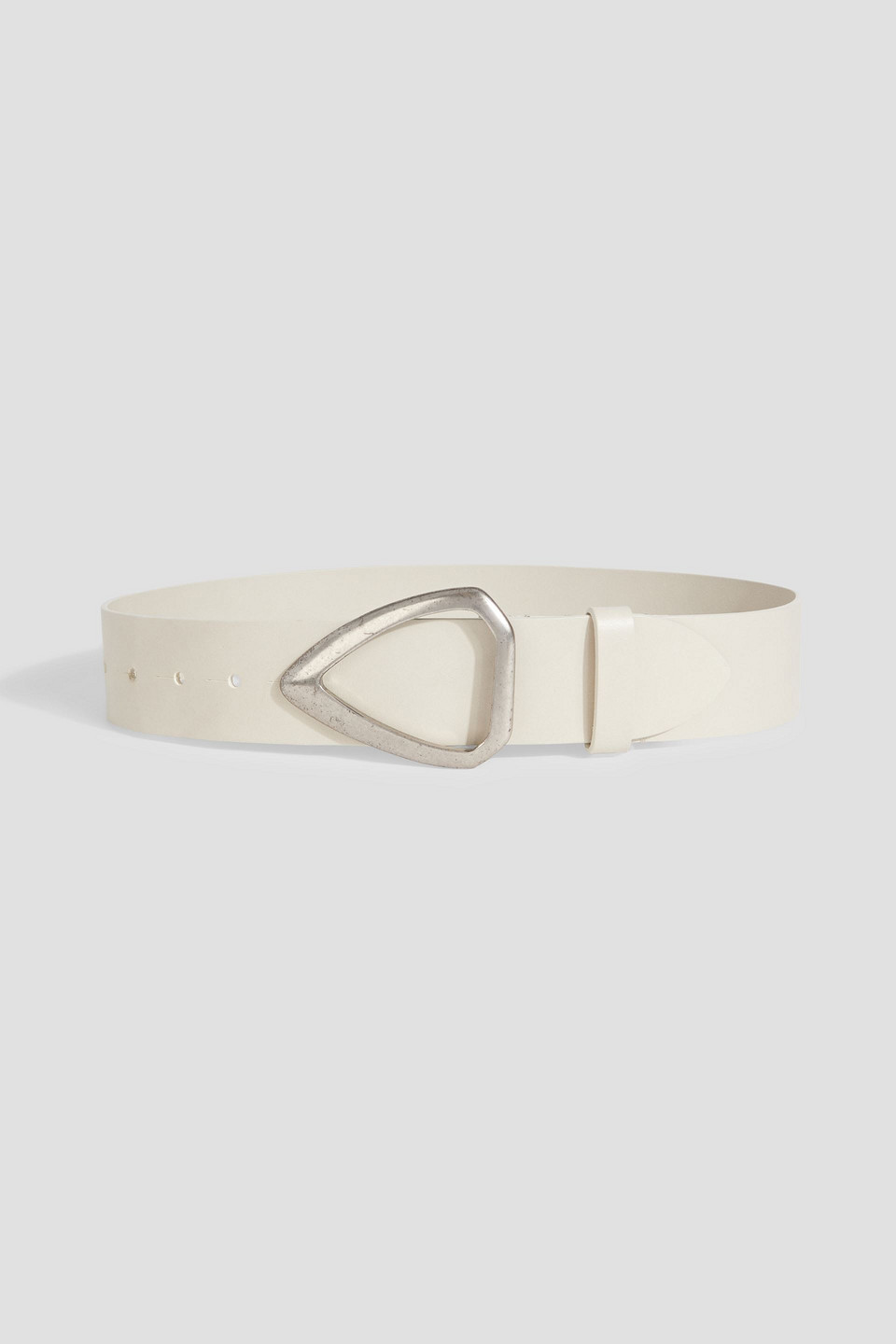 Isabel Marant Idiani Leather Belt In Ecru