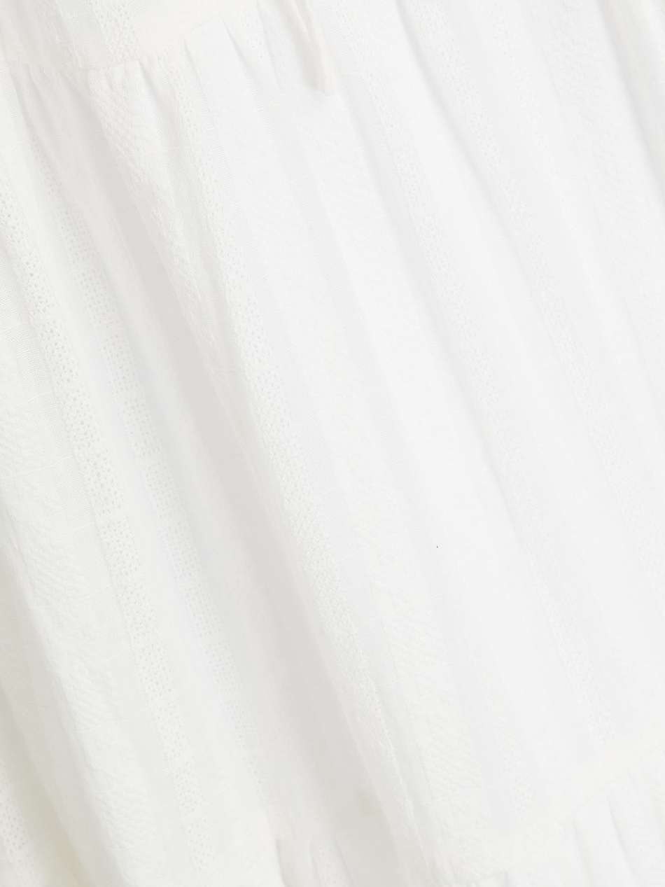 carice bow-detailed tiered cotton-jacquard midi dress