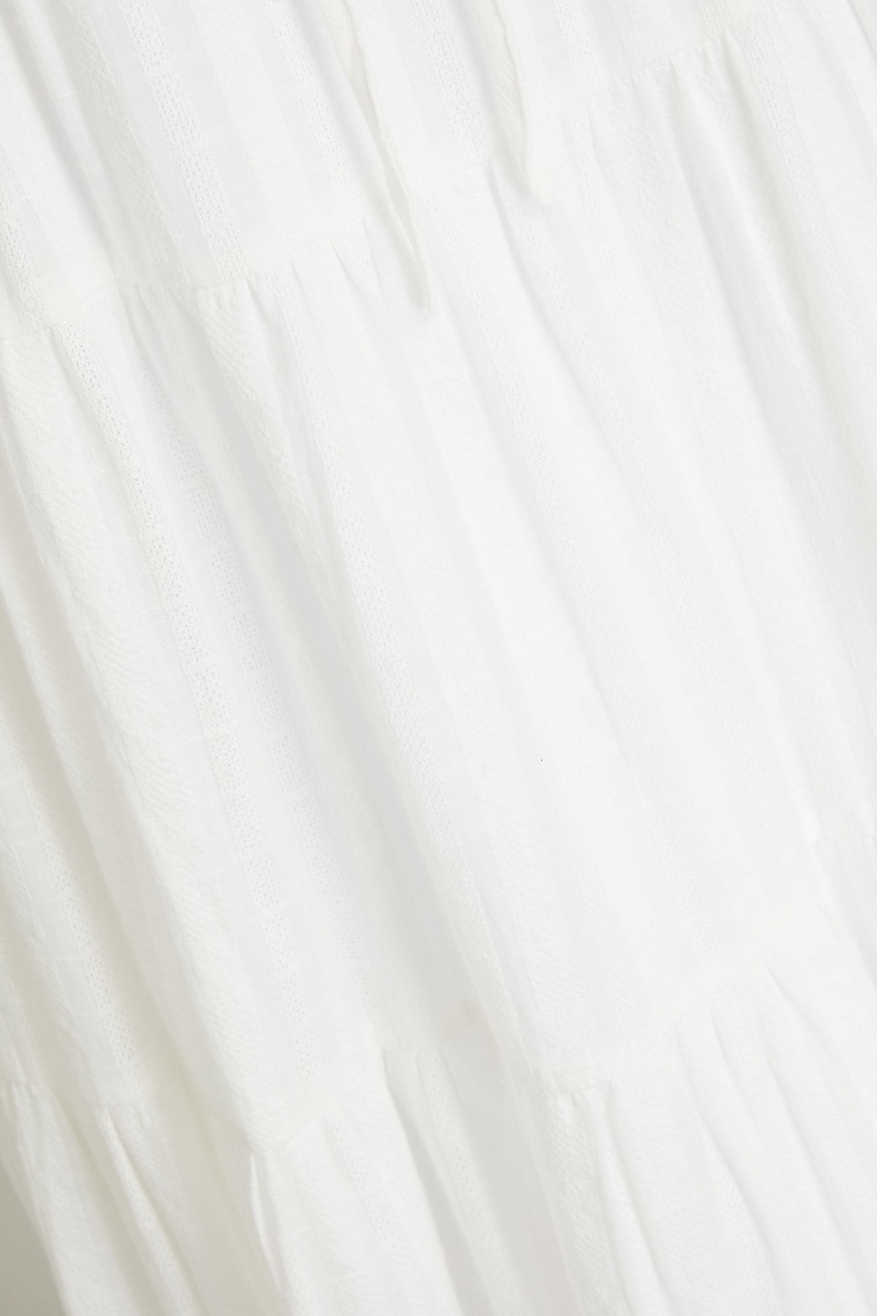 Diane Von Furstenberg Carice Bow-detailed Tiered Cotton-jacquard Midi Dress In Ivory