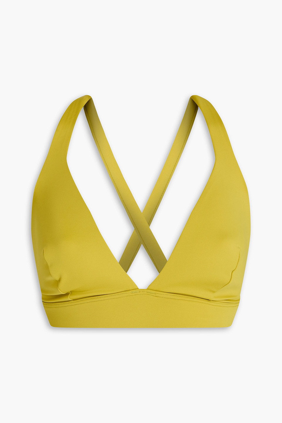 Form And Fold D-g The Tri Bikini-oberteil Aus Recyceltem Stretch-material In Lindgrün
