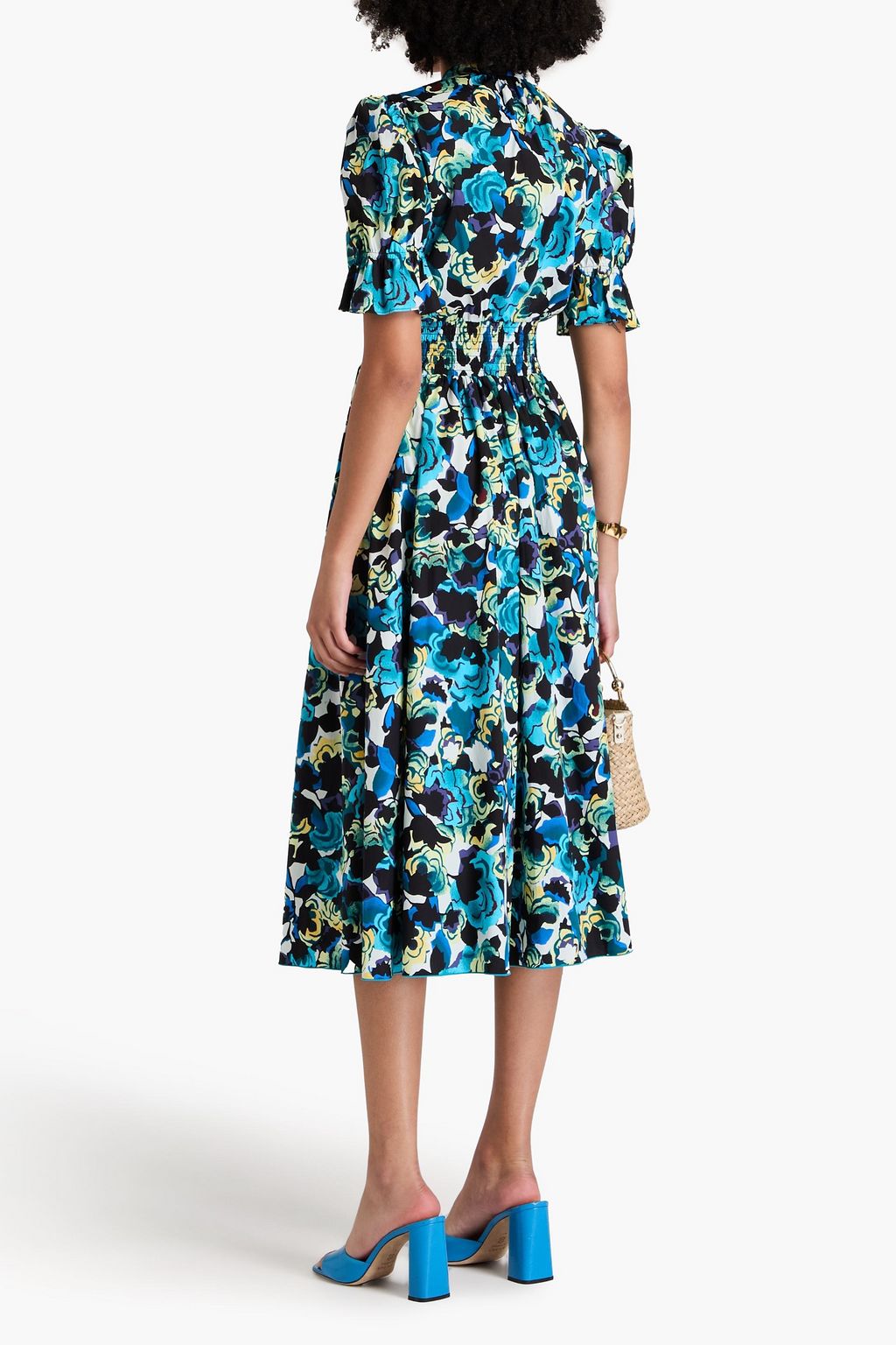 DIANE VON FURSTENBERG Erica printed cotton-blend poplin midi dress
