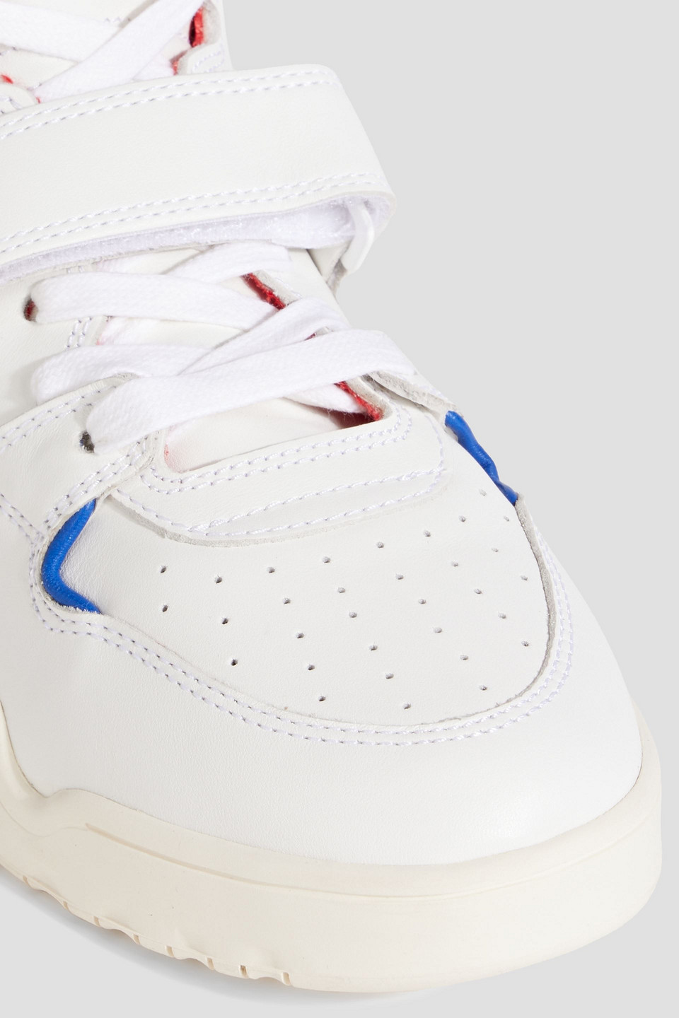 Shop Isabel Marant Alsee Leather High-top Sneakers In White
