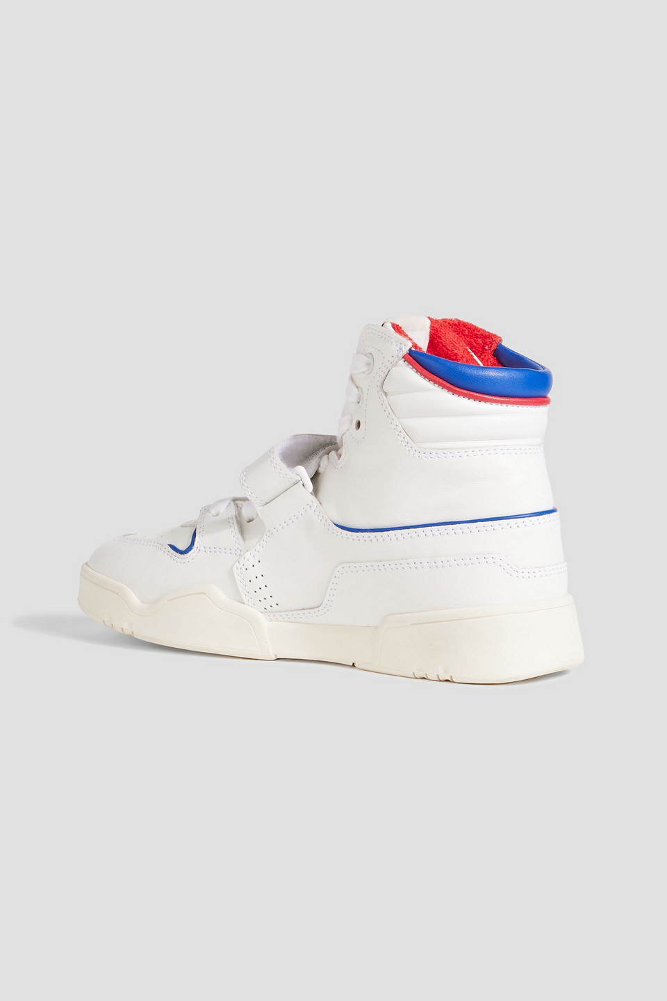Shop Isabel Marant Alsee Leather High-top Sneakers In White