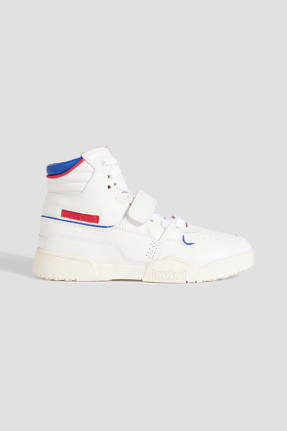 Shop Isabel Marant Alsee Leather High-top Sneakers In White