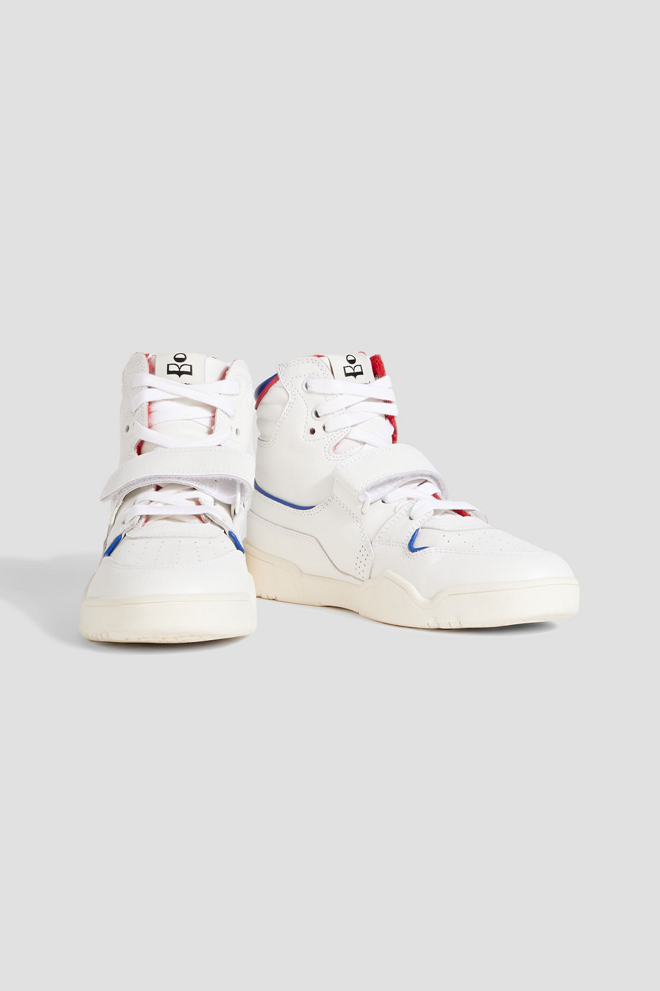 Shop Isabel Marant Alsee Leather High-top Sneakers In White
