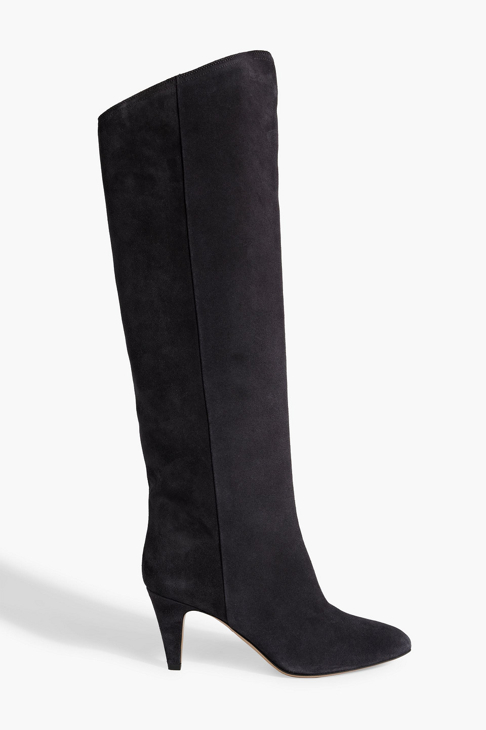 Isabel Marant Laspi Suede Knee Boots In Midnight Blue