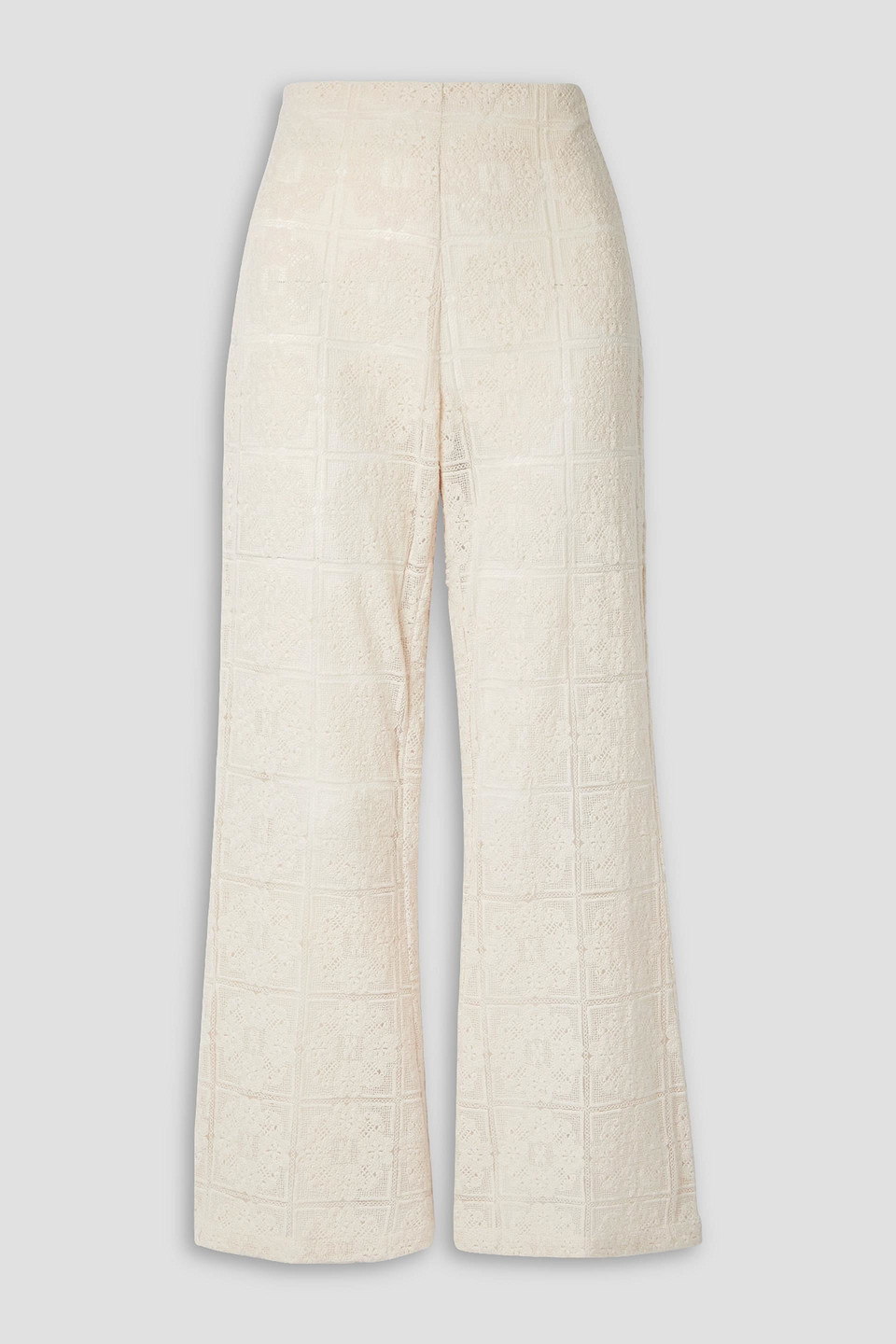 Honorine Patrizia Lace Flared Pants In Ecru