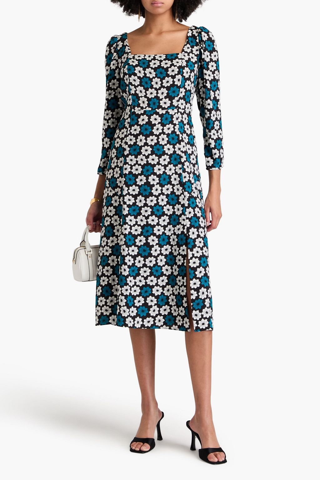 DIANE VON FURSTENBERG Joanna floral-print crepe midi dress