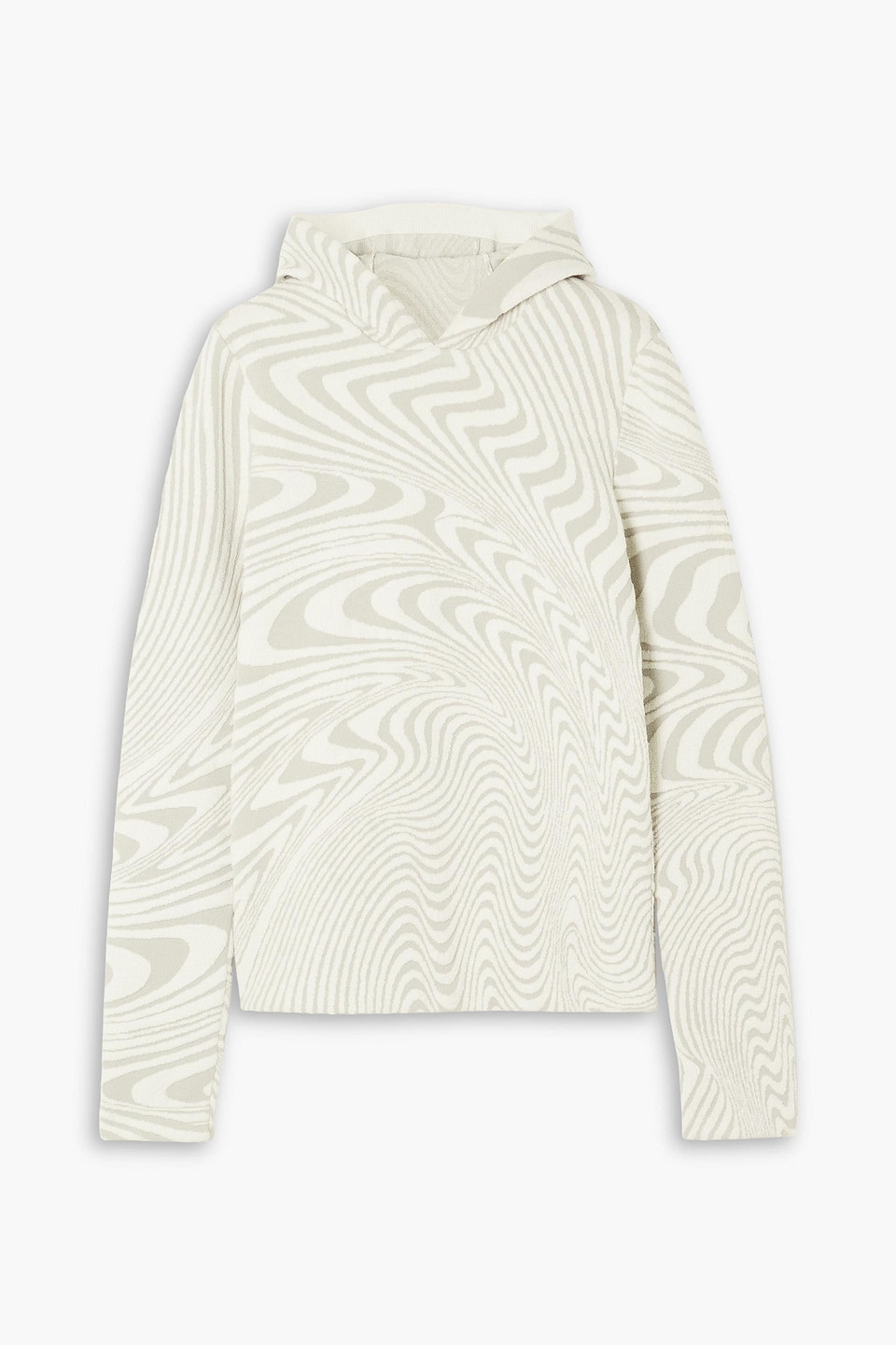 Aztech Mountain Ed Curtis Jacquard-knit Hoodie In Light Gray