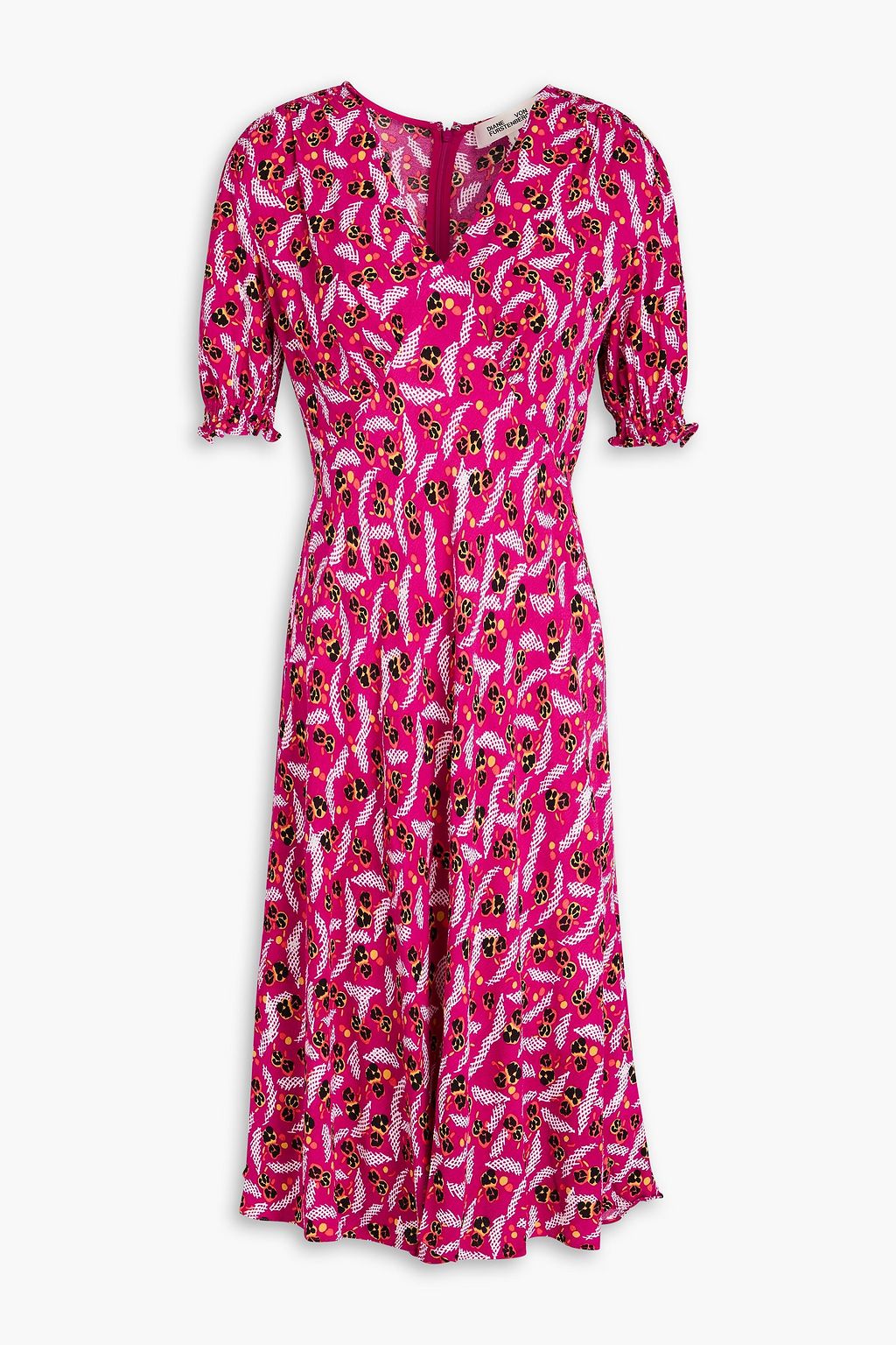 DIANE VON FURSTENBERG Lainey metallic jacquard-knit wrap