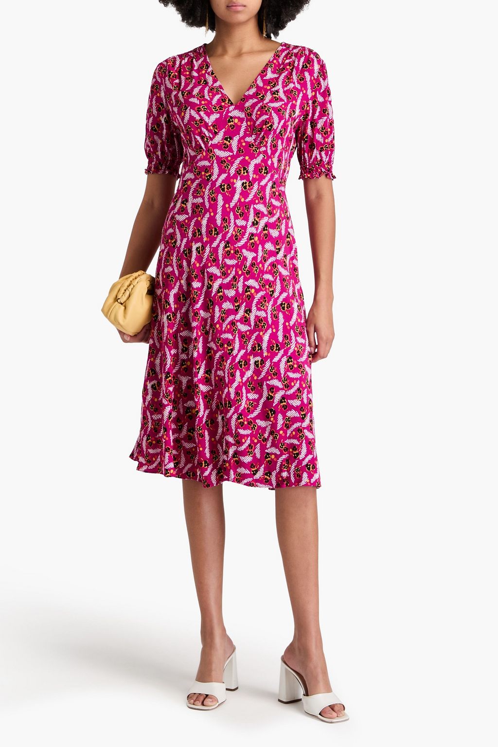 DIANE VON FURSTENBERG Lainey metallic jacquard-knit wrap