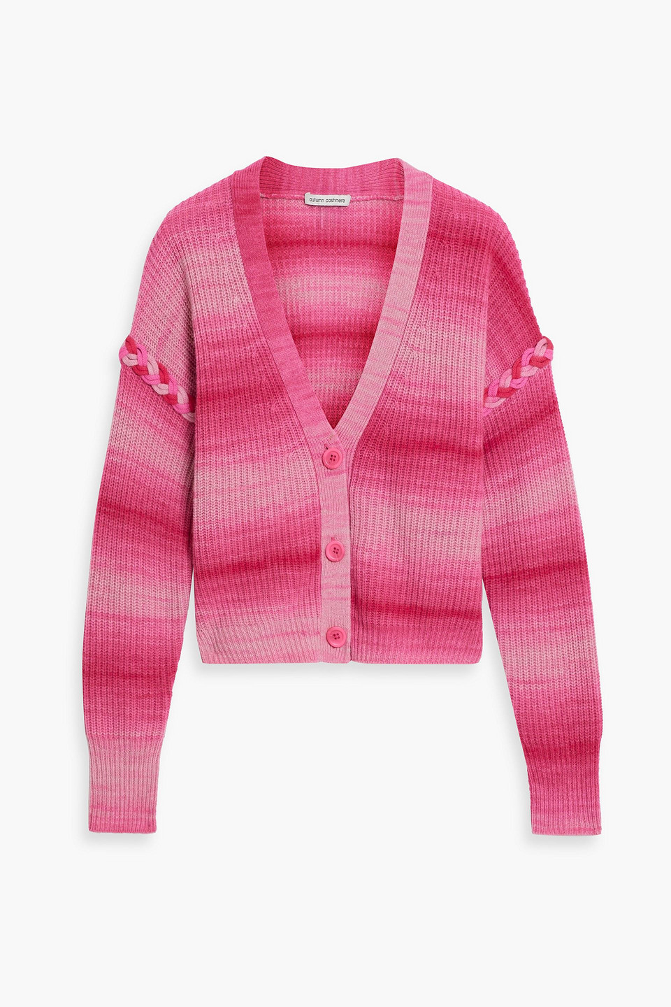 Space-dyed cashmere and wool-blend cardigan