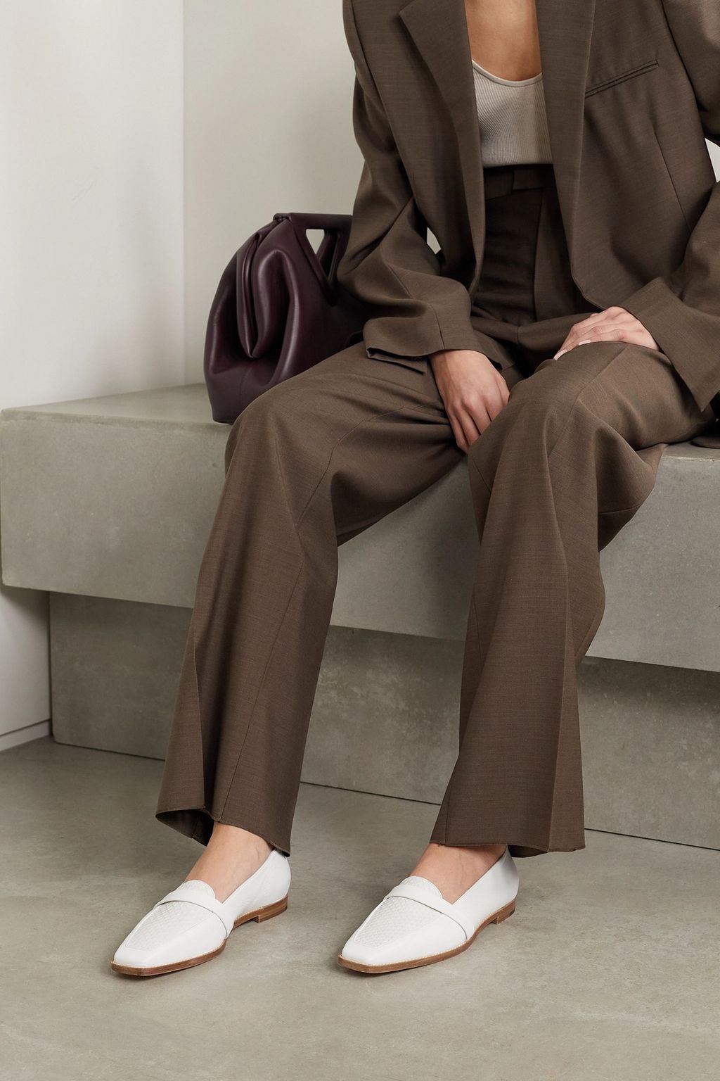 MANOLO BLAHNIK Hydruloa leather and elaphe loafers
