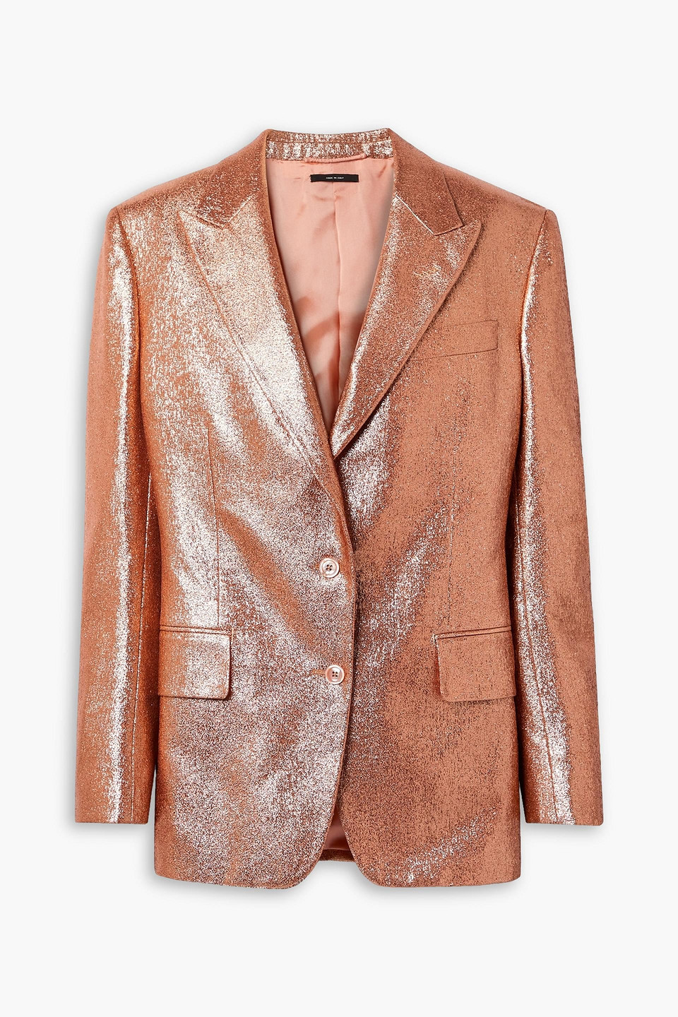 tom ford - lamé blazer - metallic - it 44