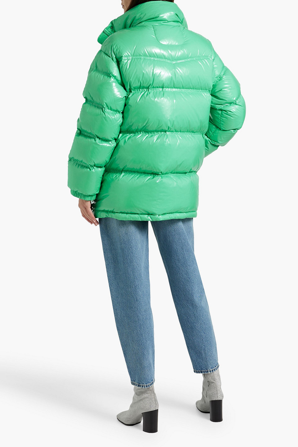 STAND STUDIO LORI QUILTED VINYL DOWN JACKET