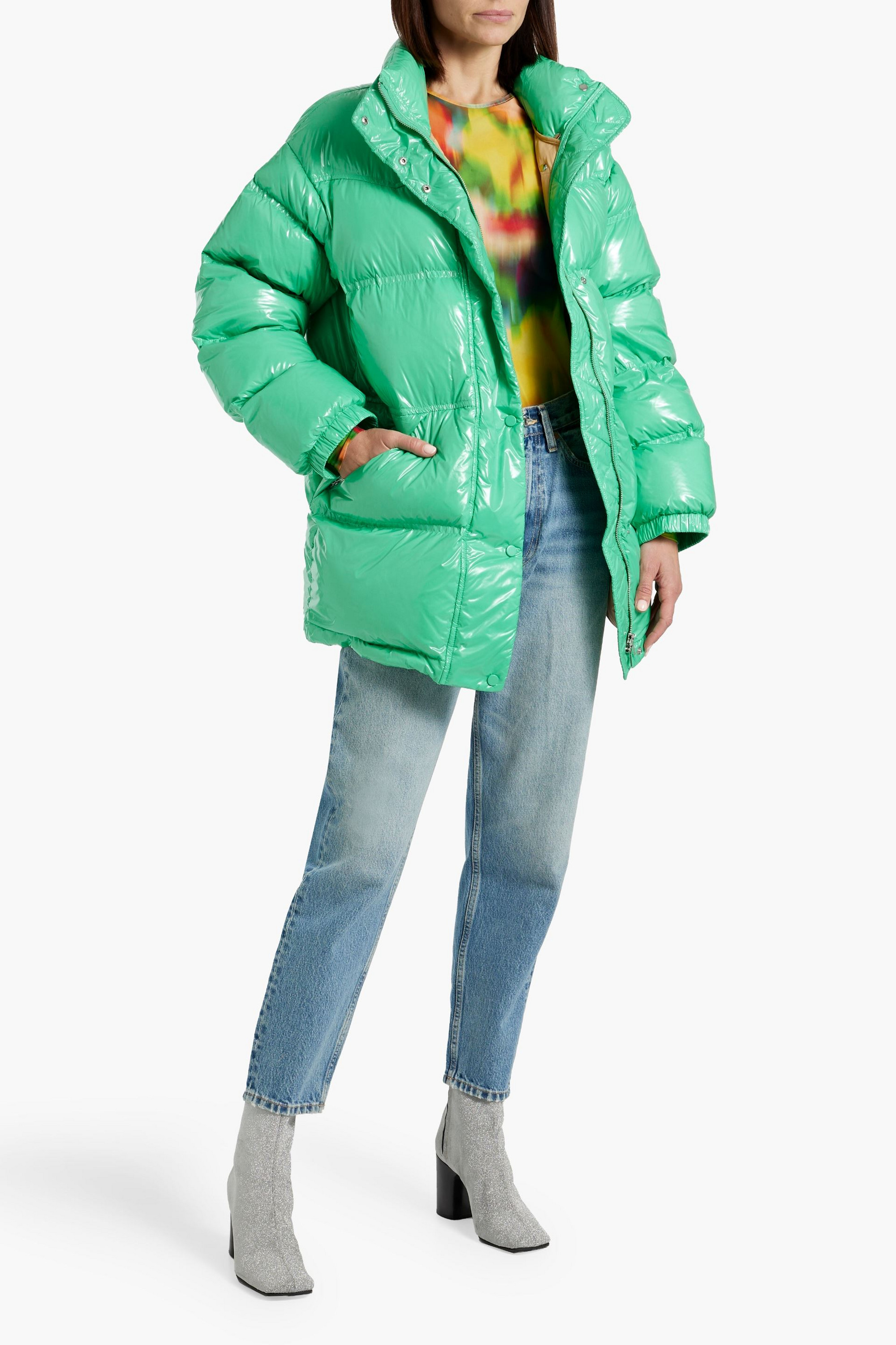 STAND STUDIO Lori quilted vinyl down jacket