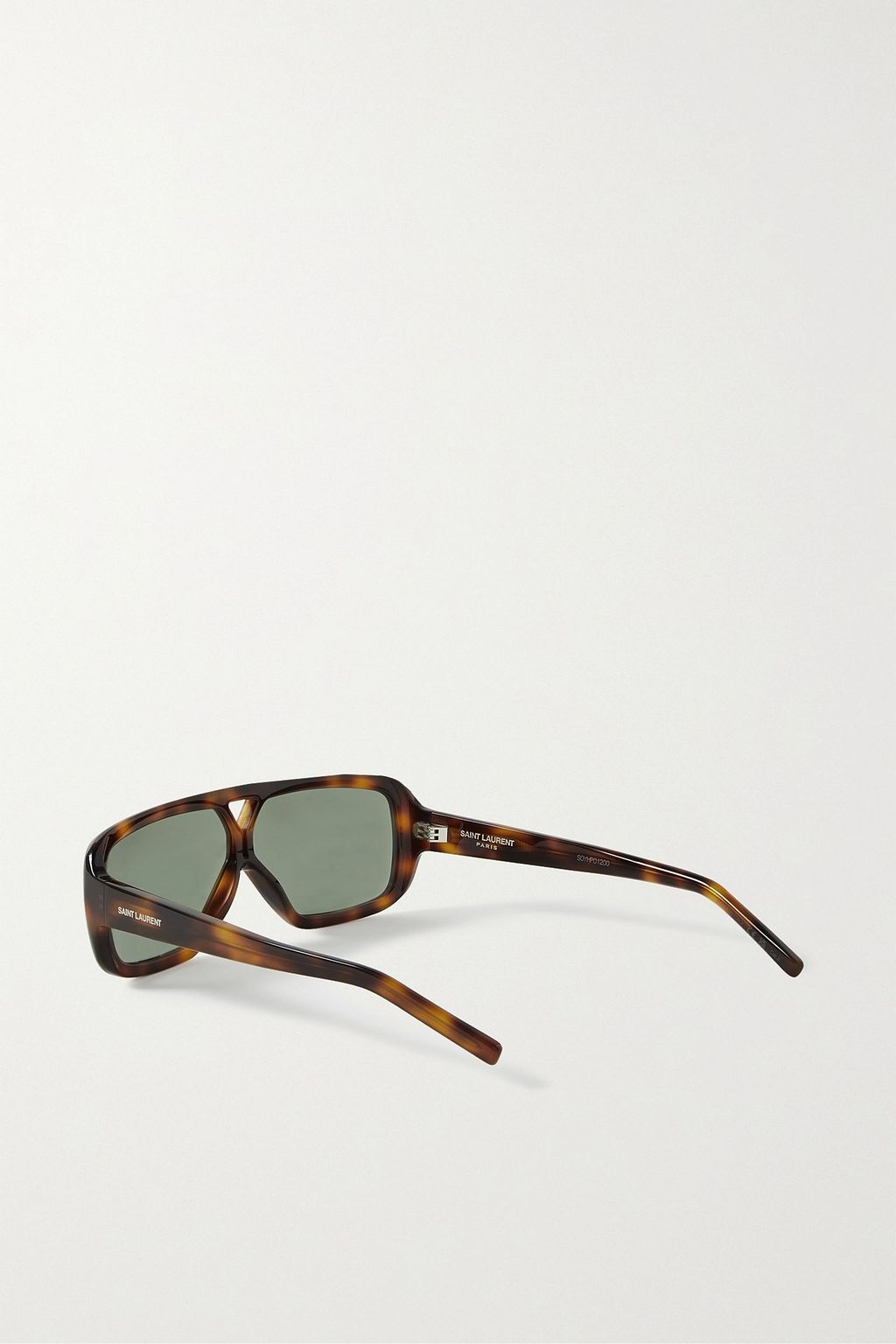 SAINT LAURENT Aviator-style tortoiseshell acetate sunglasses