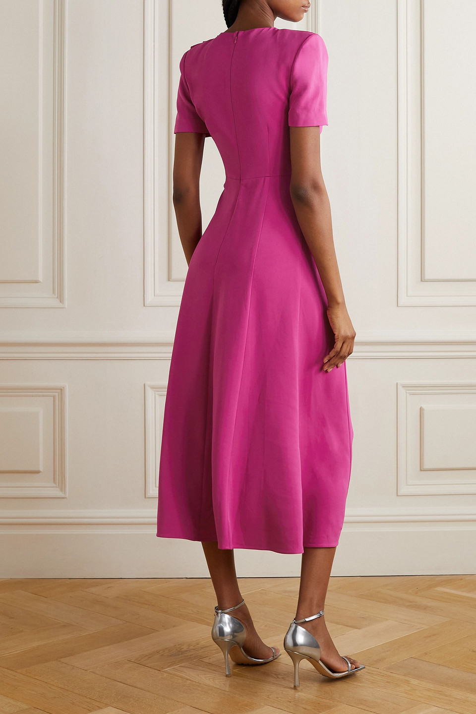 Roland Mouret Draped cady midi dress Smart Closet